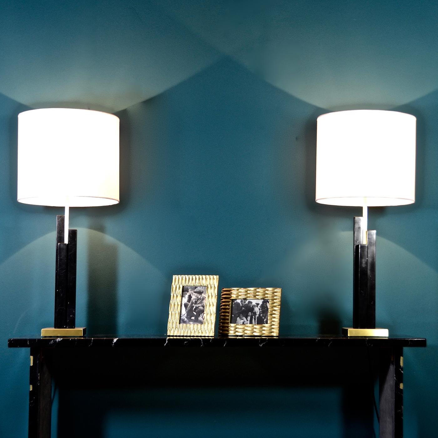 italien Lampe de table vintage Skyline en vente