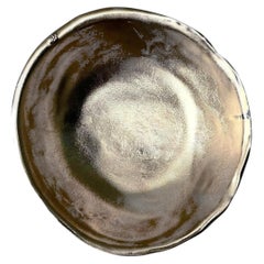 Vintage Slab Built Bronzed Studio Pottery Bowl