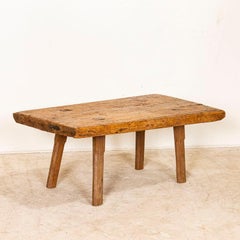Vintage Slab Wood Coffee Table from Hungary