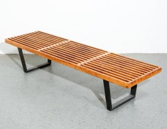 Vintage Slat Platform Bench by George Nelson for Herman Miller