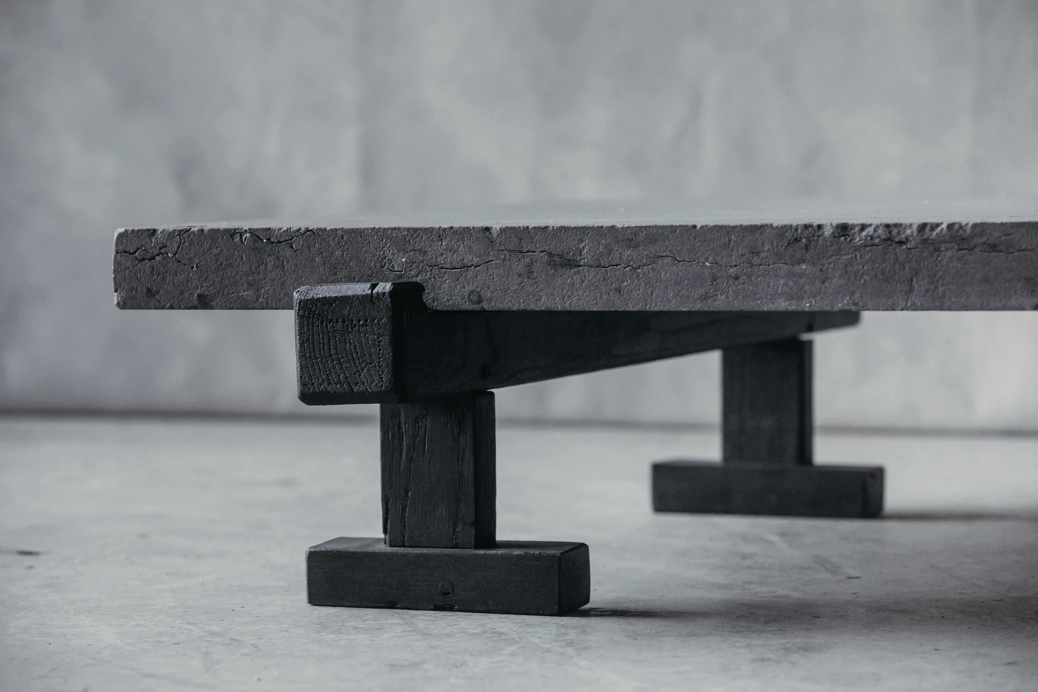 Vintage Slate Coffee Table from France, circa 1900 2