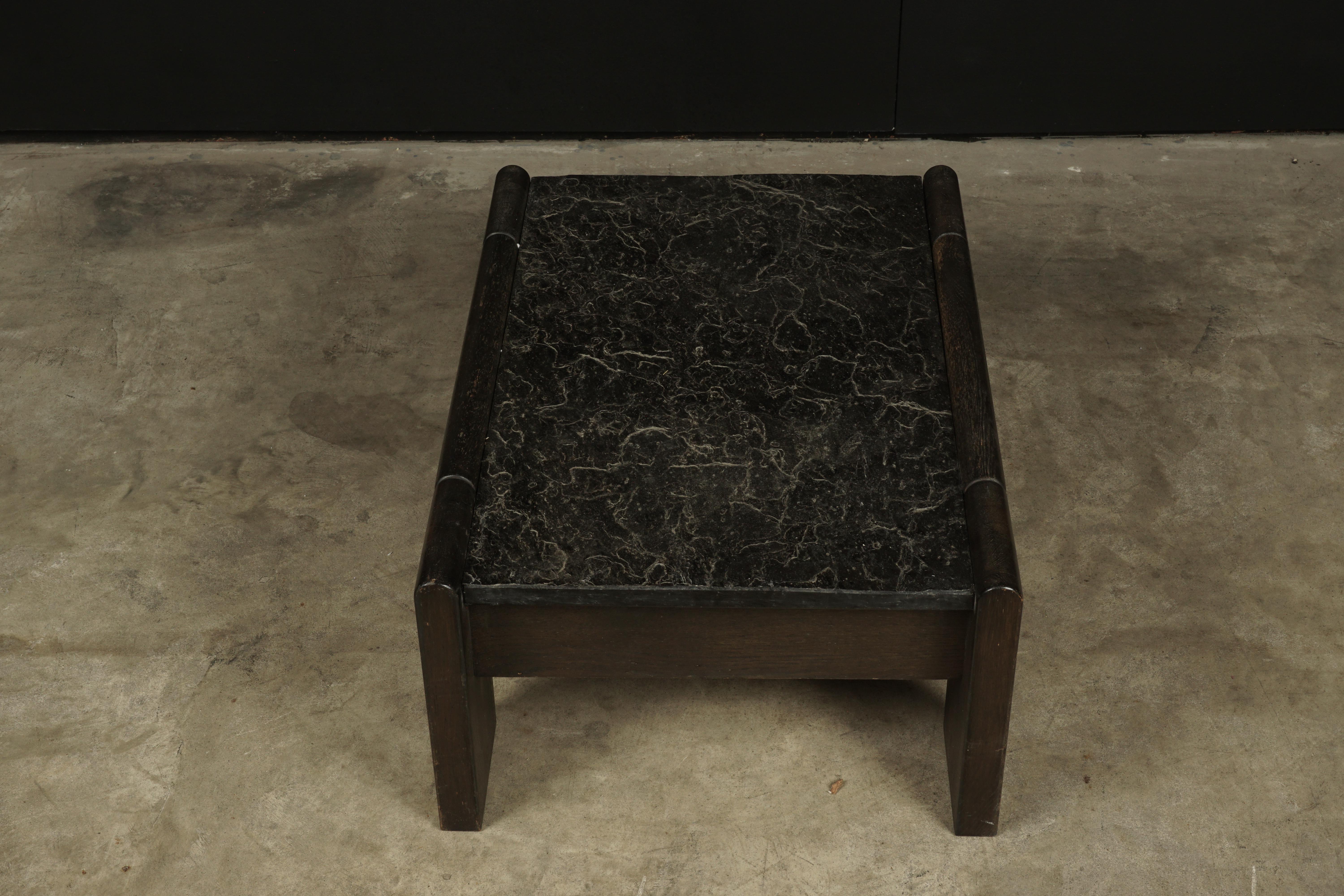 European Vintage Slate Coffee Table from the Netherlands, 1960s