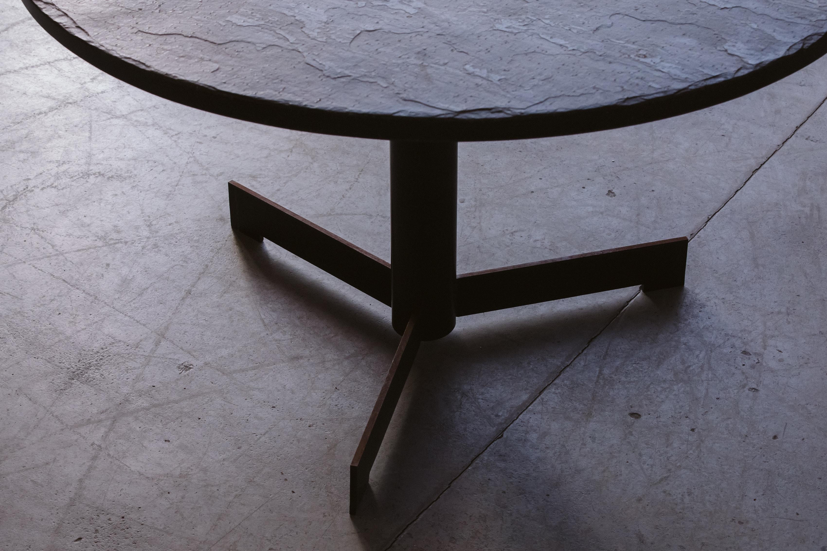 Late 20th Century Vintage Slate Dining Table from Belgium, circa 1970s