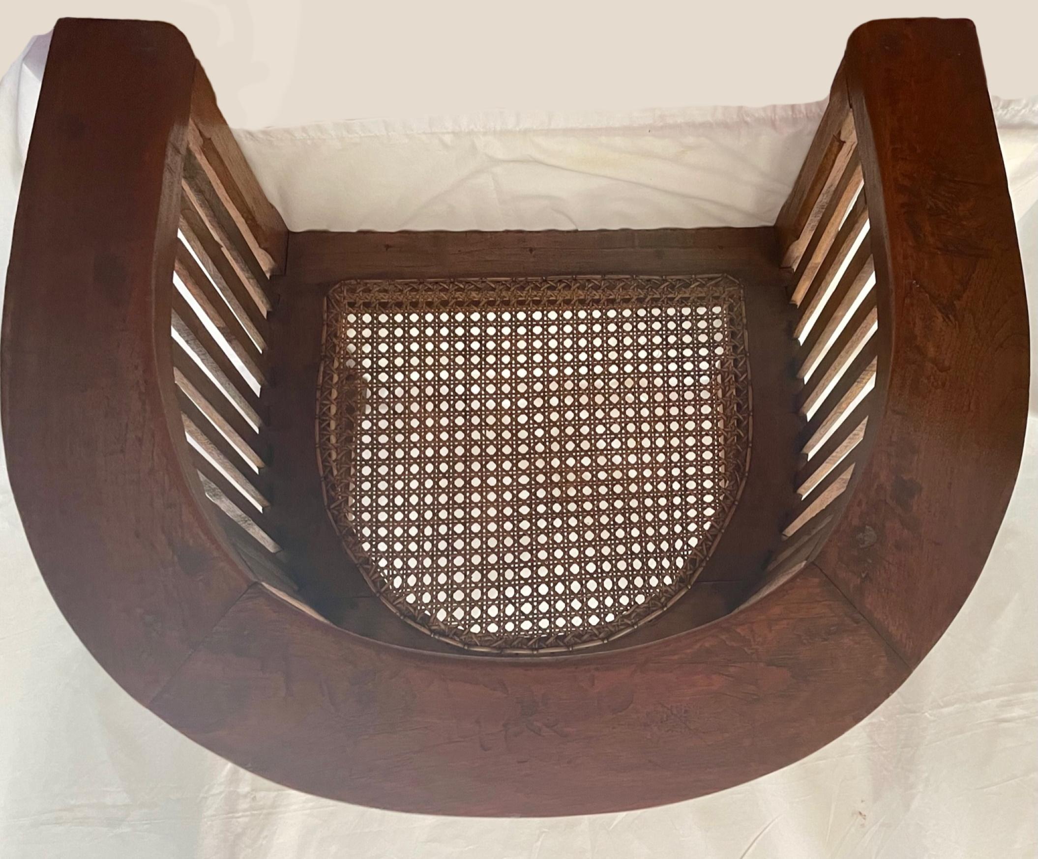 wooden barrel back chair