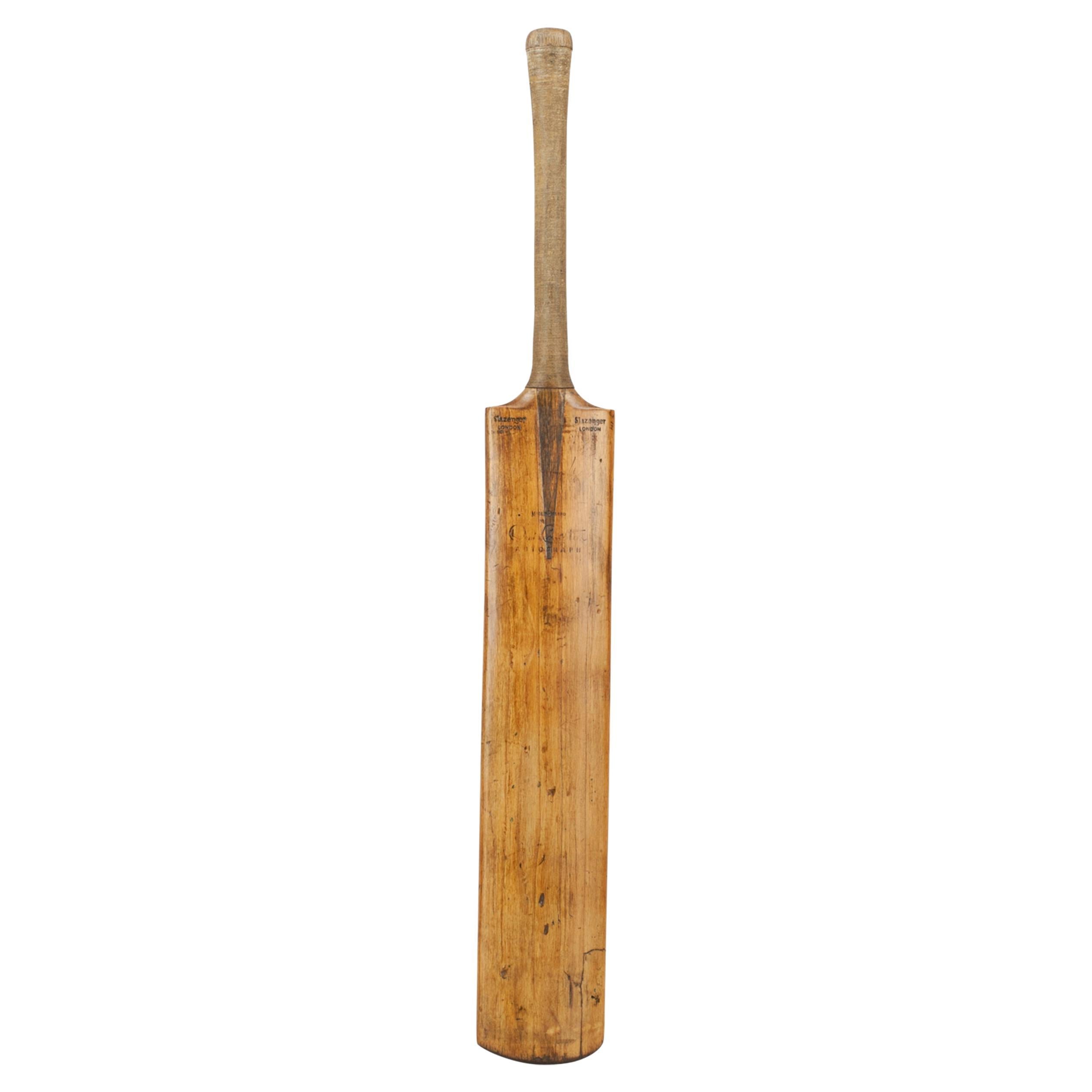 Vintage Cricket Bat by Gradidge, London in Willow at 1stDibs