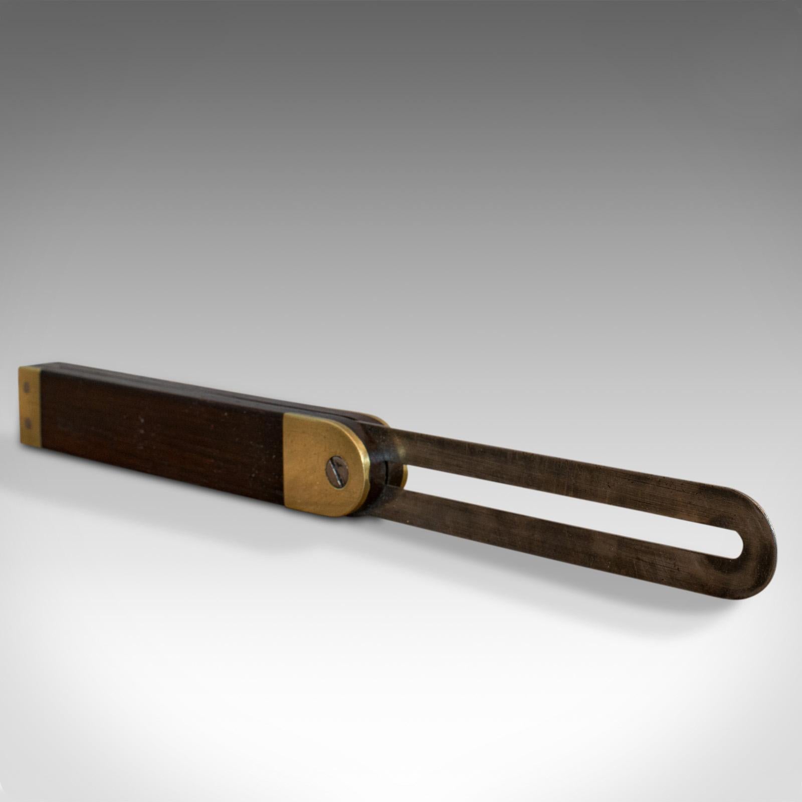 Sliding Bevel, English, Rosewood, Craftsman's Woodworking Tool, circa 1950 In Good Condition In Hele, Devon, GB