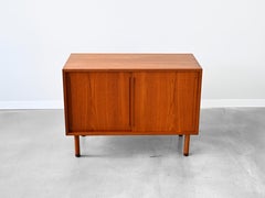 Vintage Sliding Door Cabinet by Hans Wegner for Ry Möbler