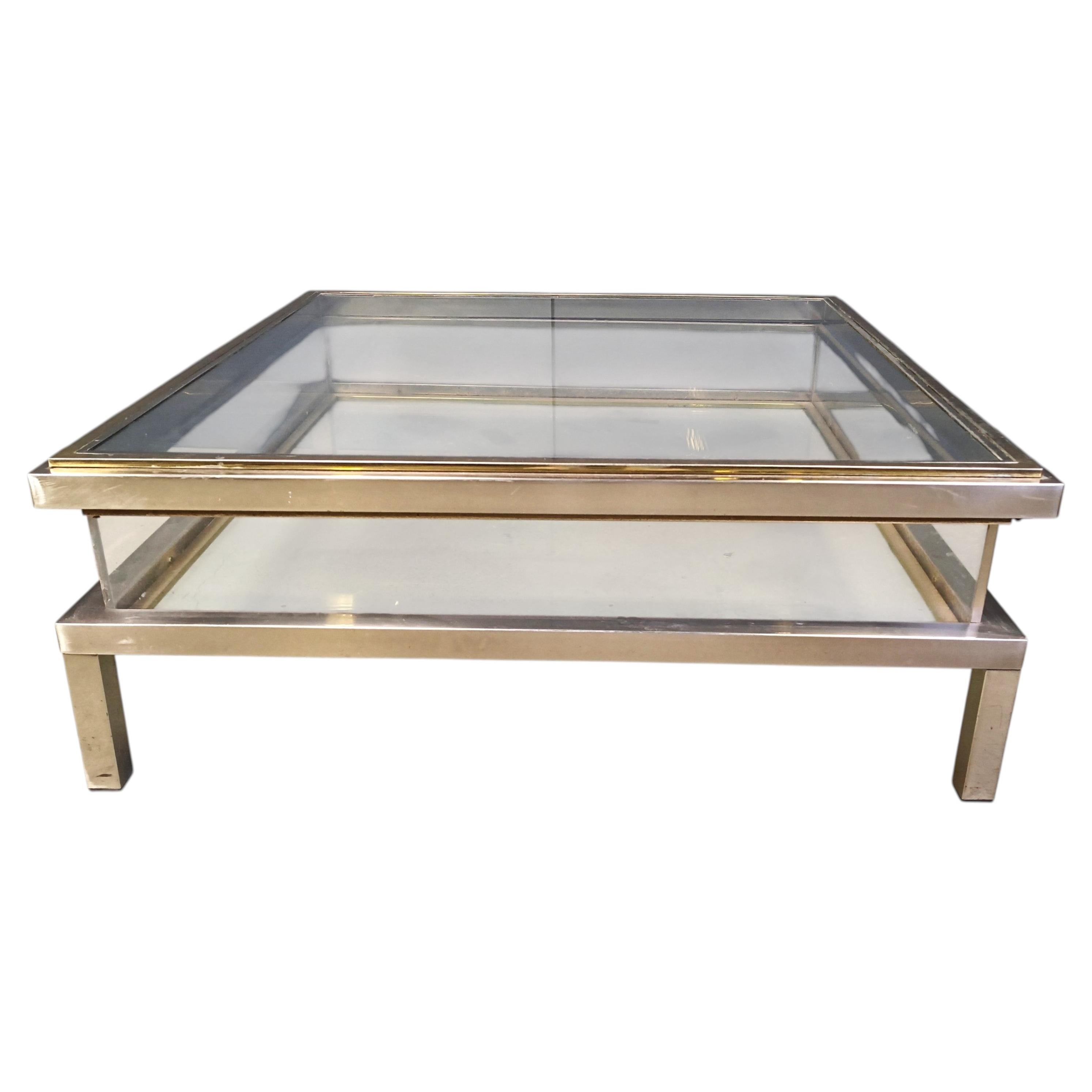 Vintage Sliding Top Coffee , 1970s For Sale