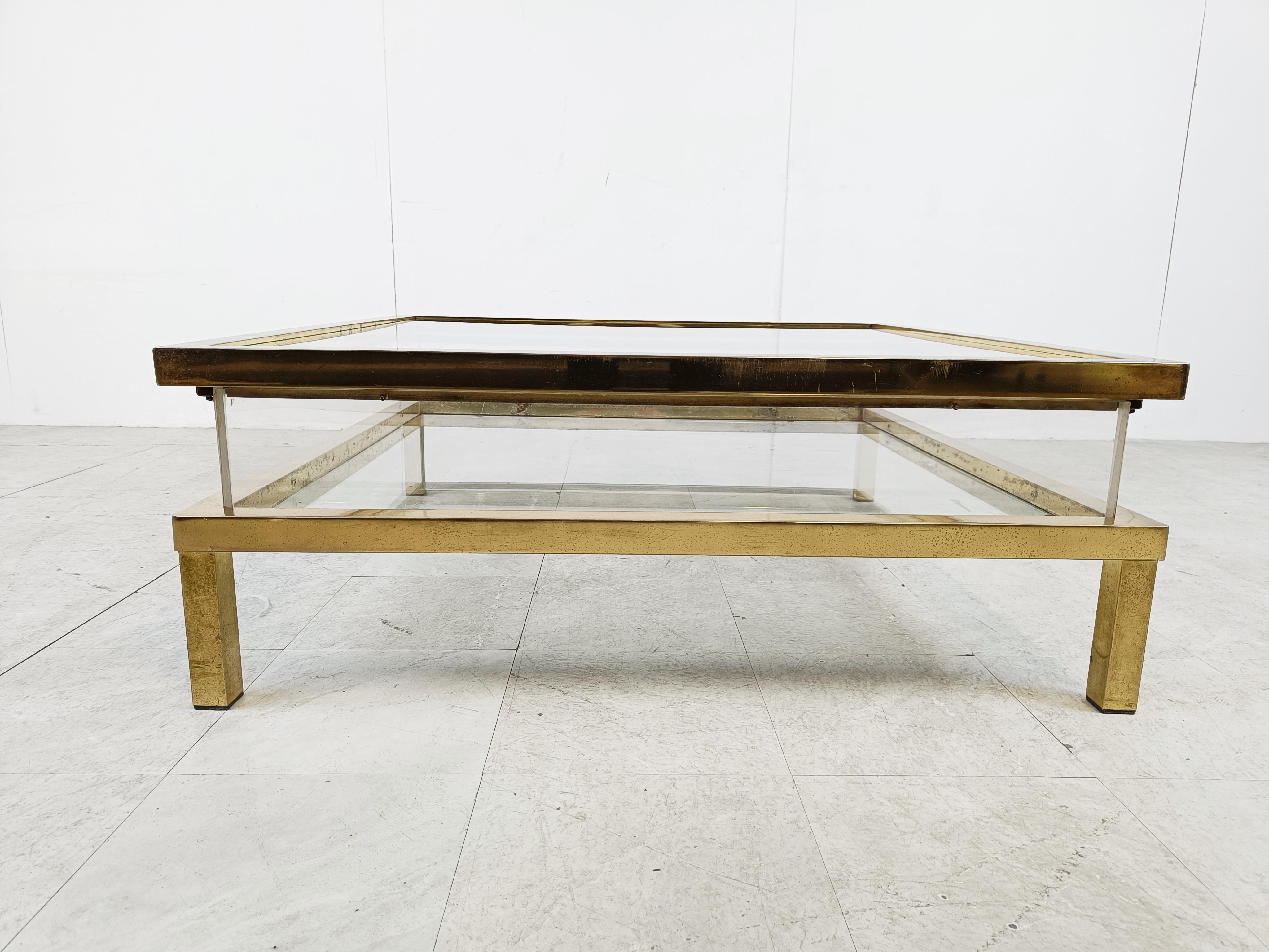 Hollywood Regency Vintage Sliding Top Coffee Table, 1970s