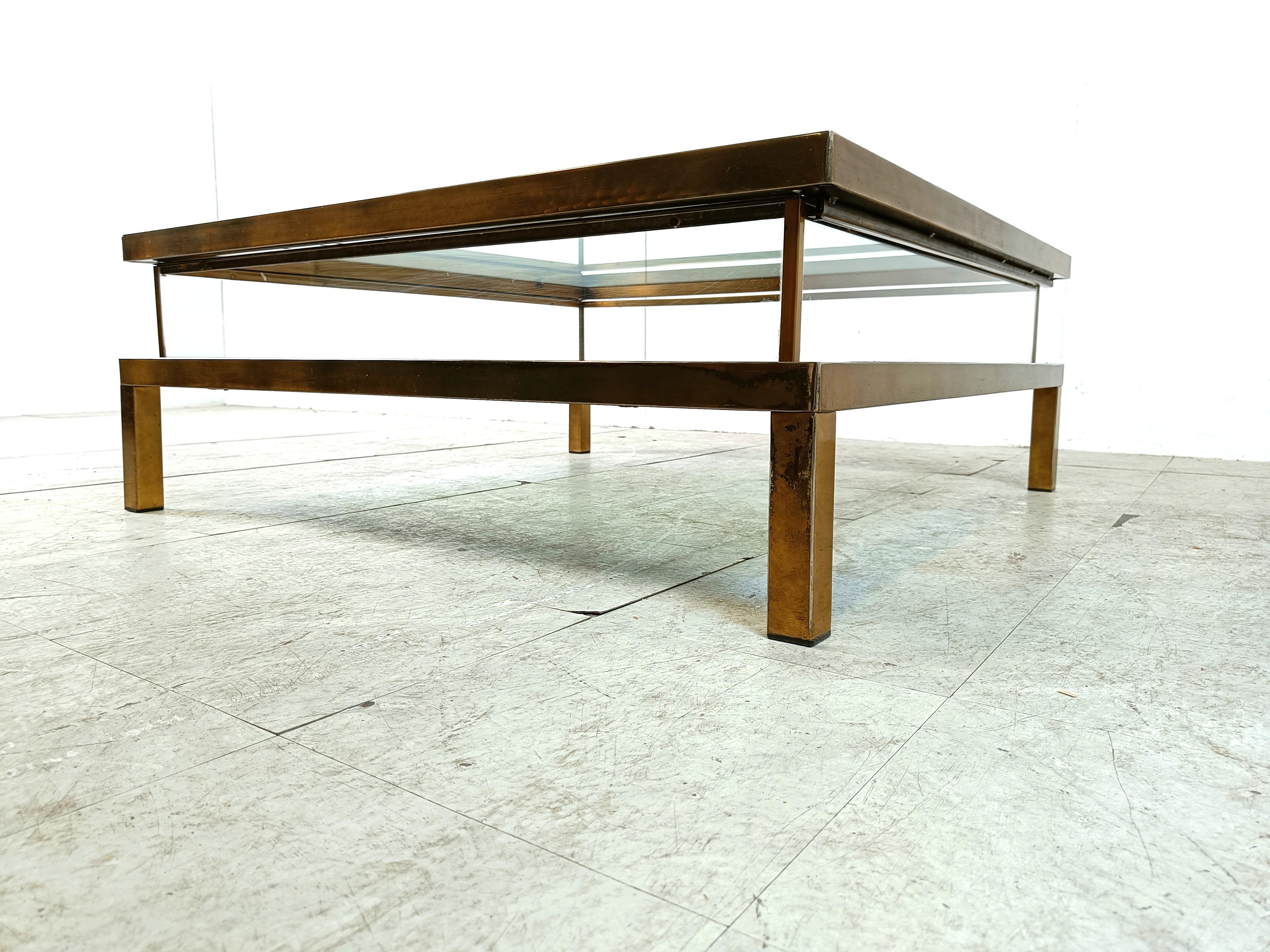 French Vintage Sliding Top Coffee Table, 1970s
