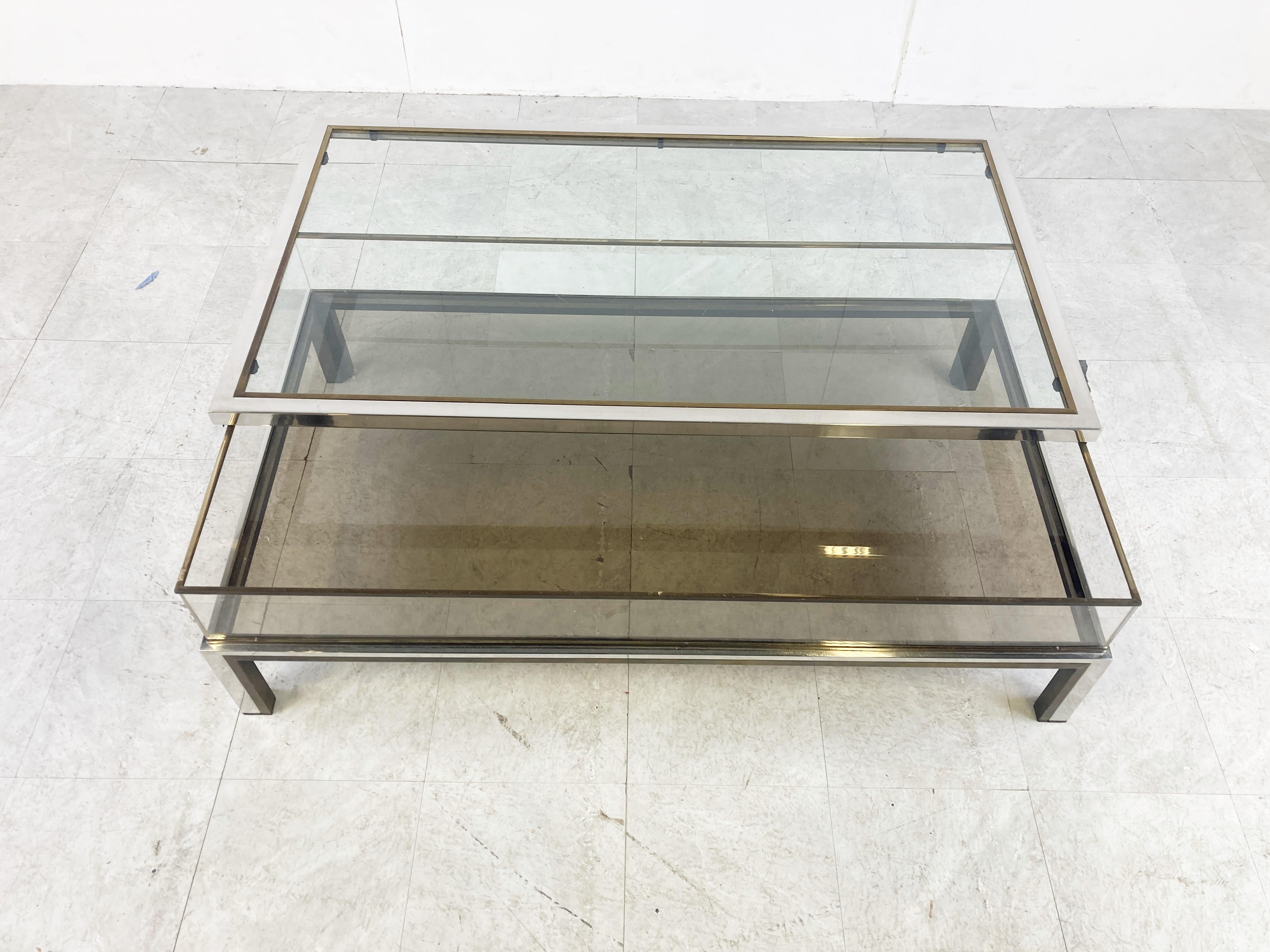 Vintage Sliding Top Coffee Table By Belgochrom, 1970s 3