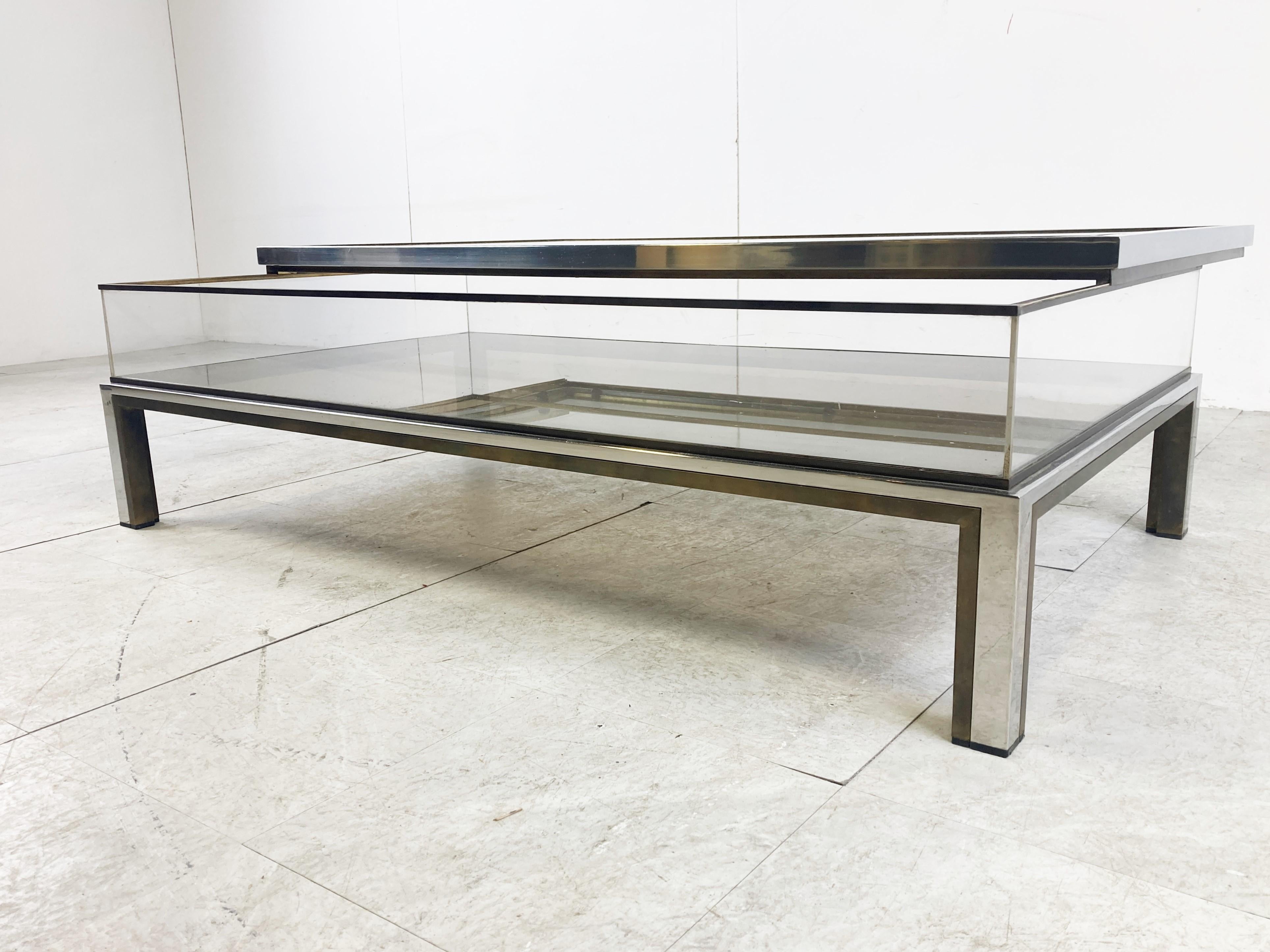 Vintage Sliding Top Coffee Table By Belgochrom, 1970s 6