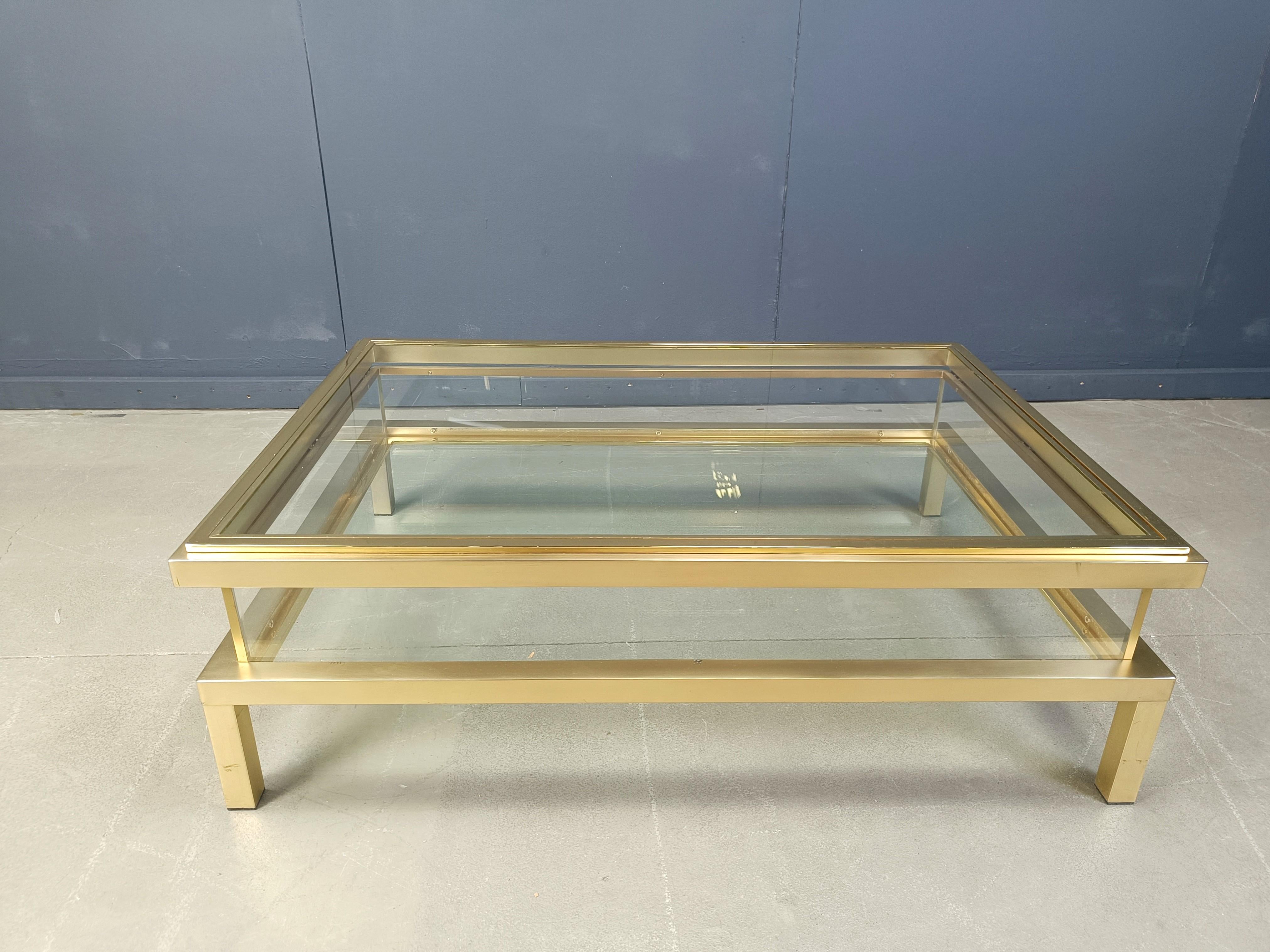 Vintage Sliding Top Coffee Table by Belgochrom, 1970s 6