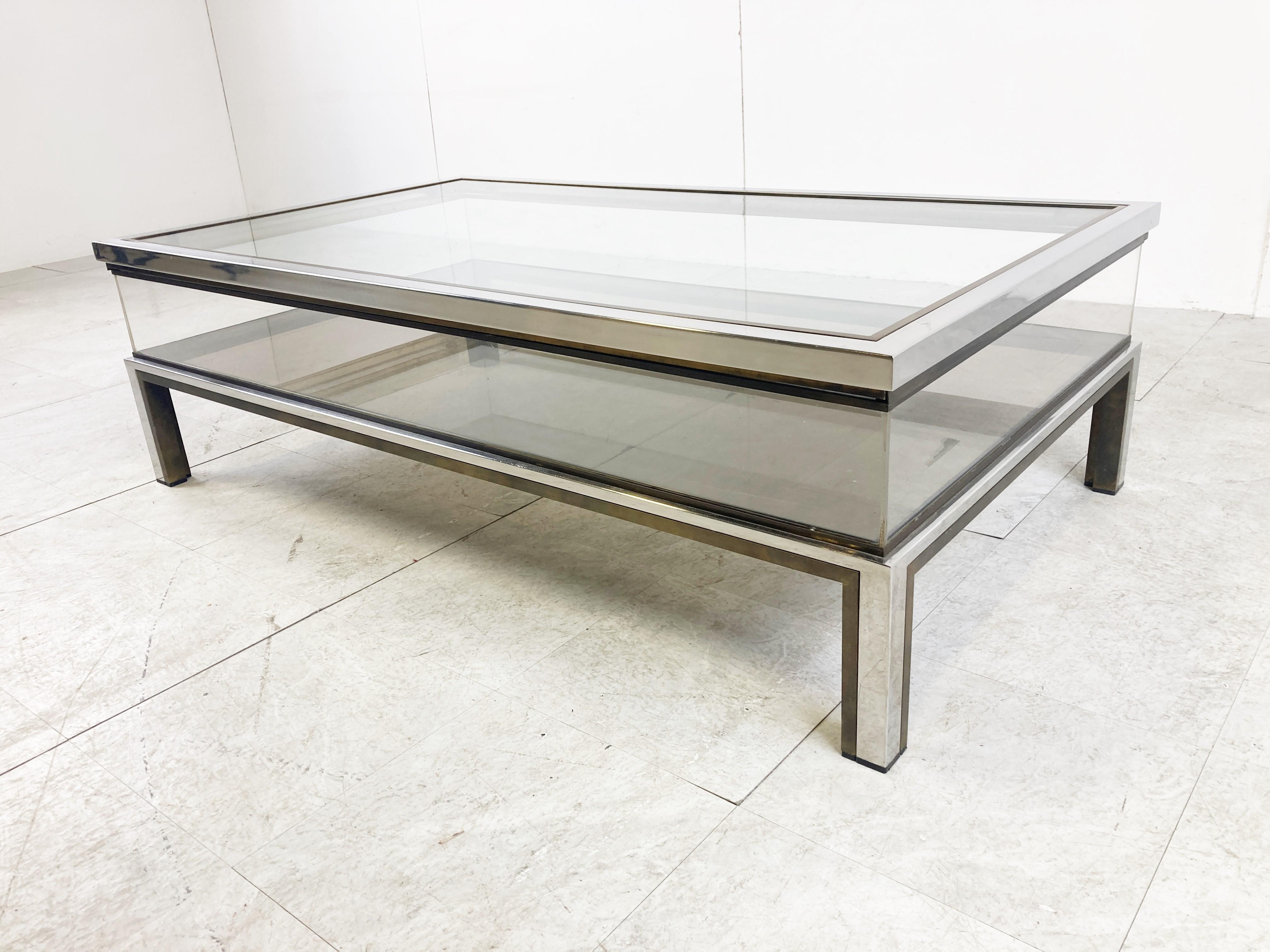 Vintage Sliding Top Coffee Table By Belgochrom, 1970s In Good Condition In HEVERLEE, BE