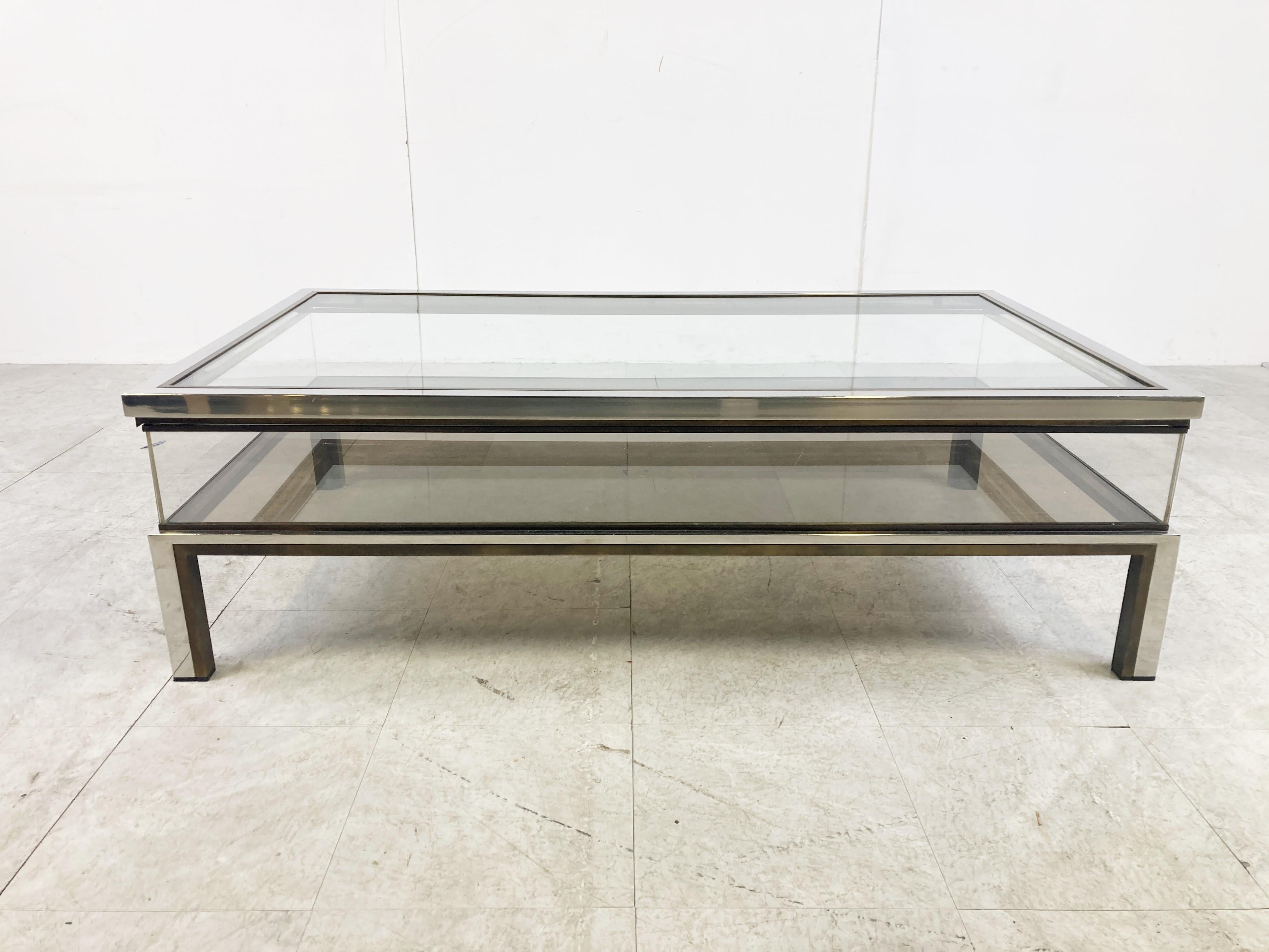 Late 20th Century Vintage Sliding Top Coffee Table By Belgochrom, 1970s