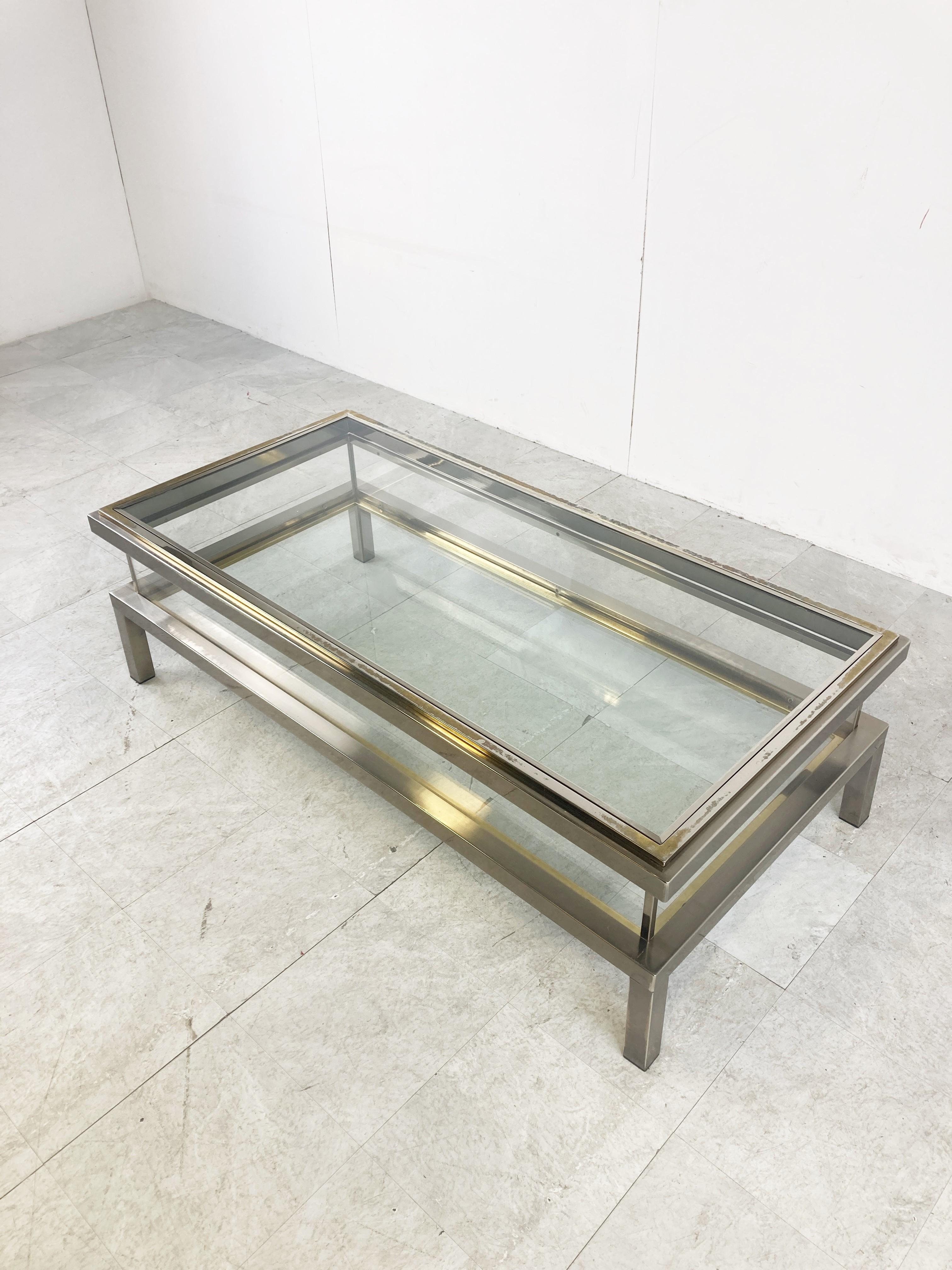 Late 20th Century Vintage Sliding Top Coffee Table by Belgochrom, 1970s For Sale