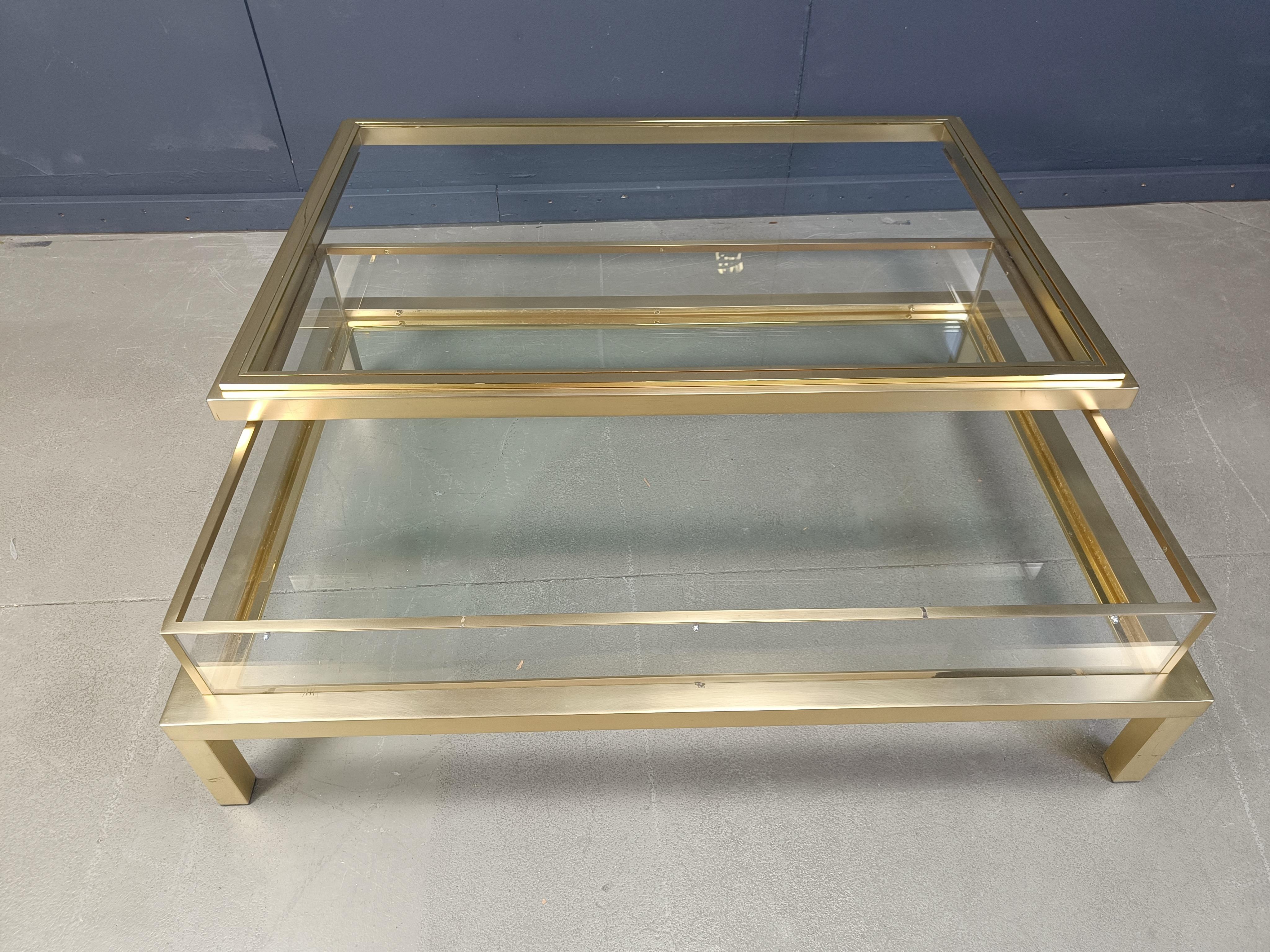 Late 20th Century Vintage Sliding Top Coffee Table by Belgochrom, 1970s