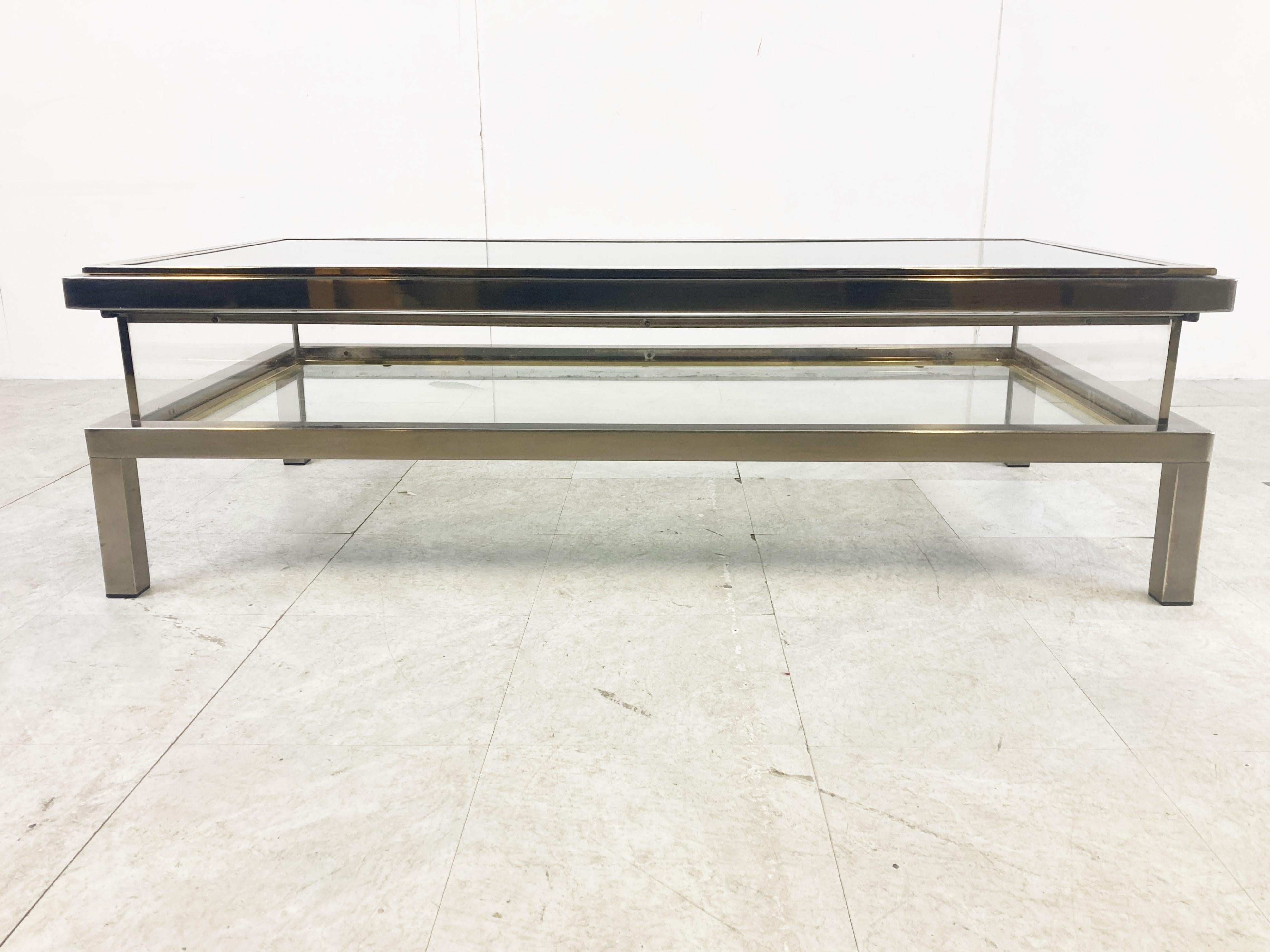 Vintage Sliding Top Coffee Table by Belgochrom, 1970s For Sale 2