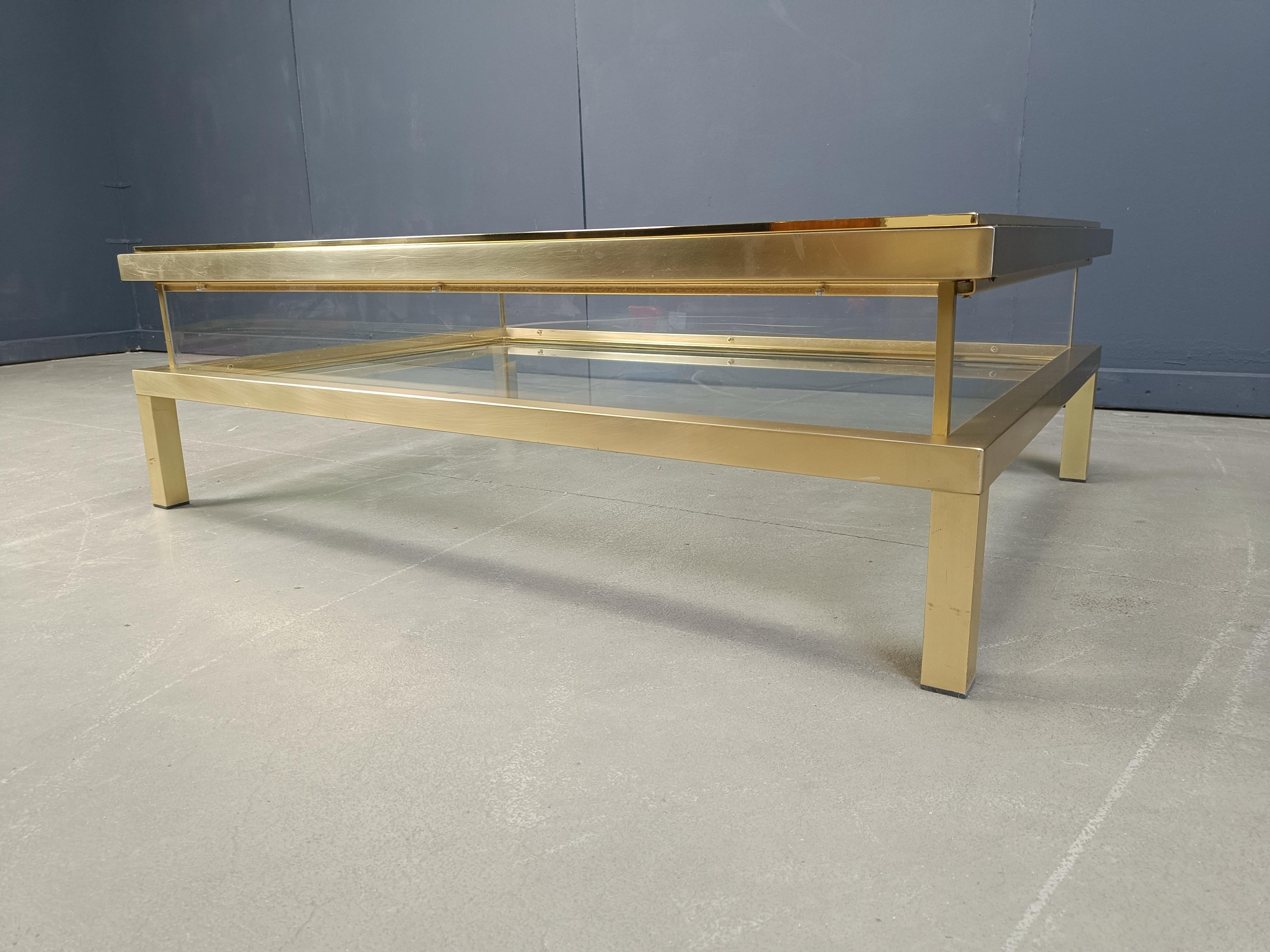Vintage Sliding Top Coffee Table by Belgochrom, 1970s 2