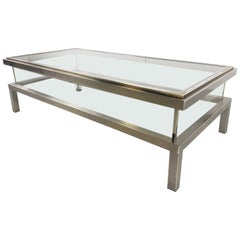 Vintage Sliding Top Coffee Table by Belgochrom, 1970s