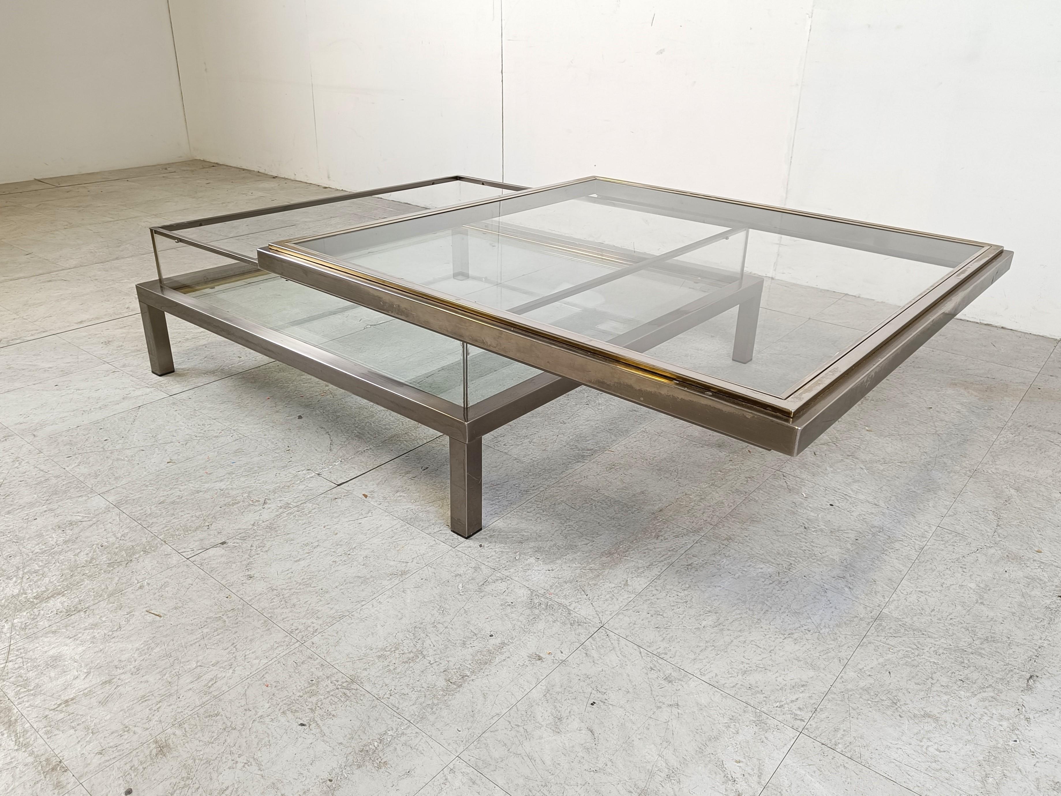 Vintage Sliding Top Coffee Table By Maison Jansen, 1970s 4