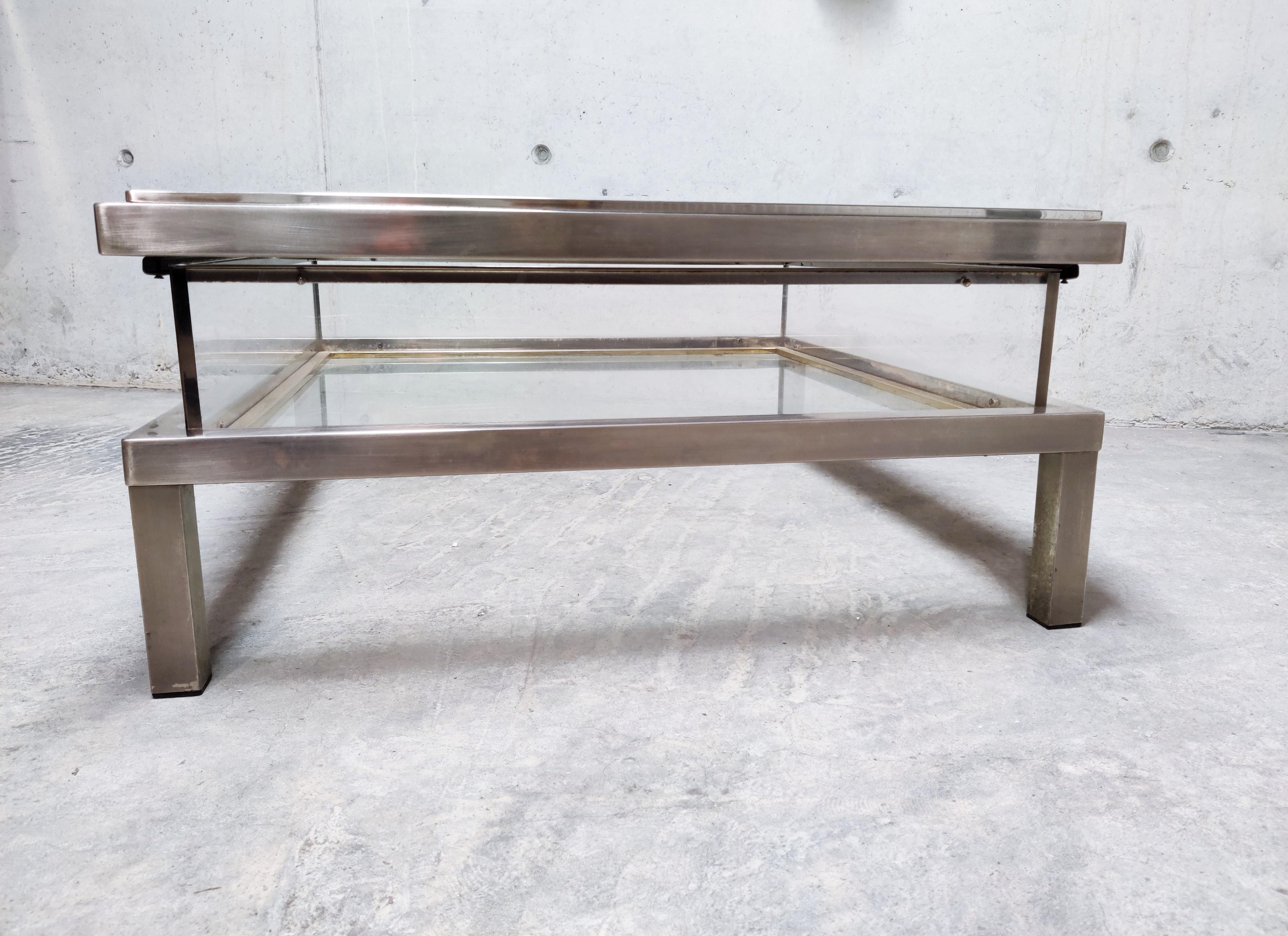 Hollywood Regency Vintage Sliding Top Coffee Table By Maison Jansen, 1970s