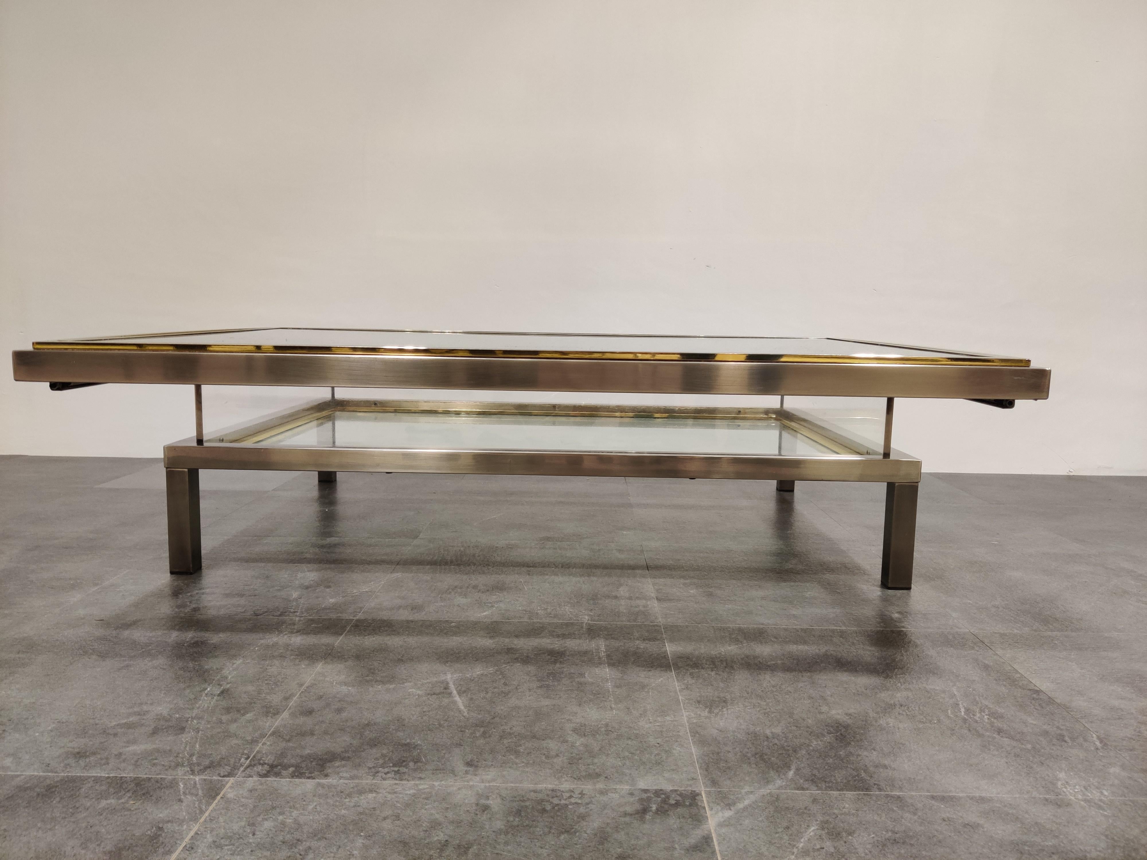 Hollywood Regency Vintage Sliding Top Coffee Table by Maison Jansen, 1970s