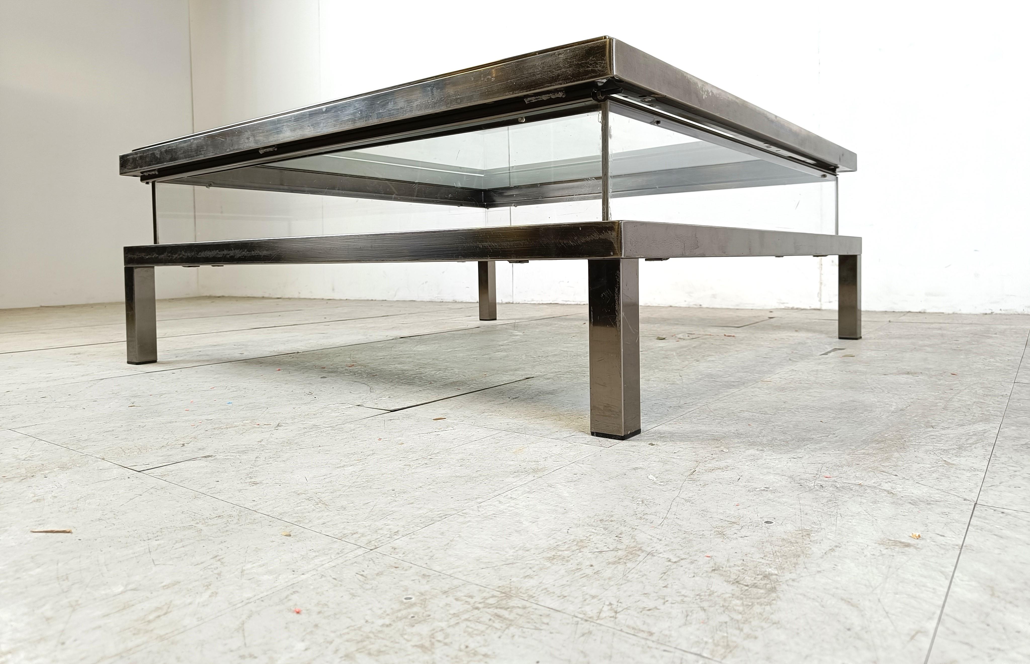 French Vintage Sliding Top Coffee Table By Maison Jansen, 1970s