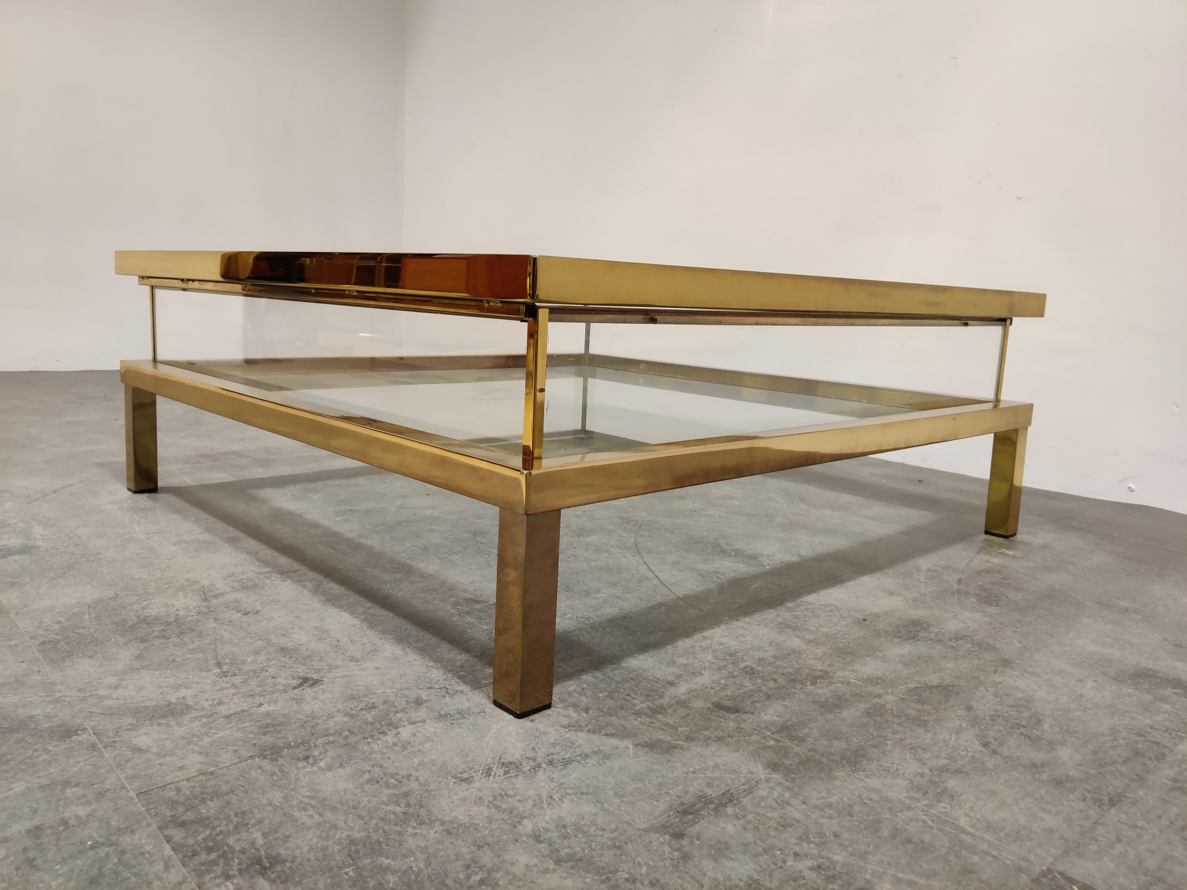 Vintage Sliding Top Coffee Table by Maison Jansen, 1970s In Good Condition In HEVERLEE, BE