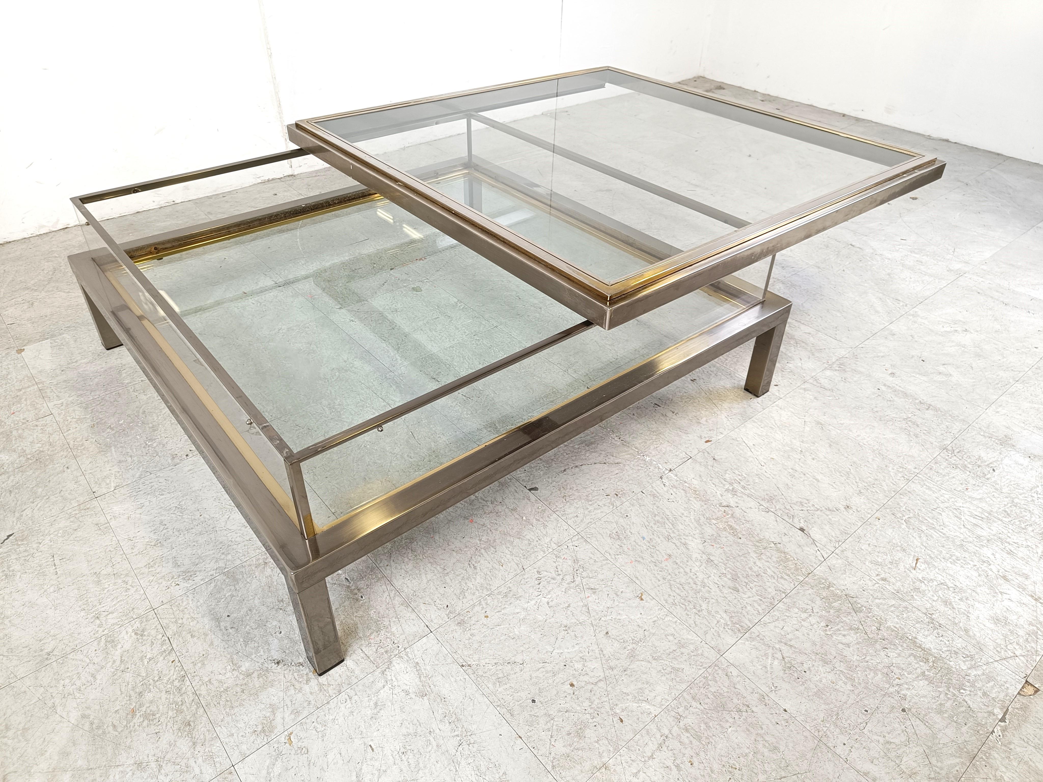 Vintage Sliding Top Coffee Table By Maison Jansen, 1970s 1