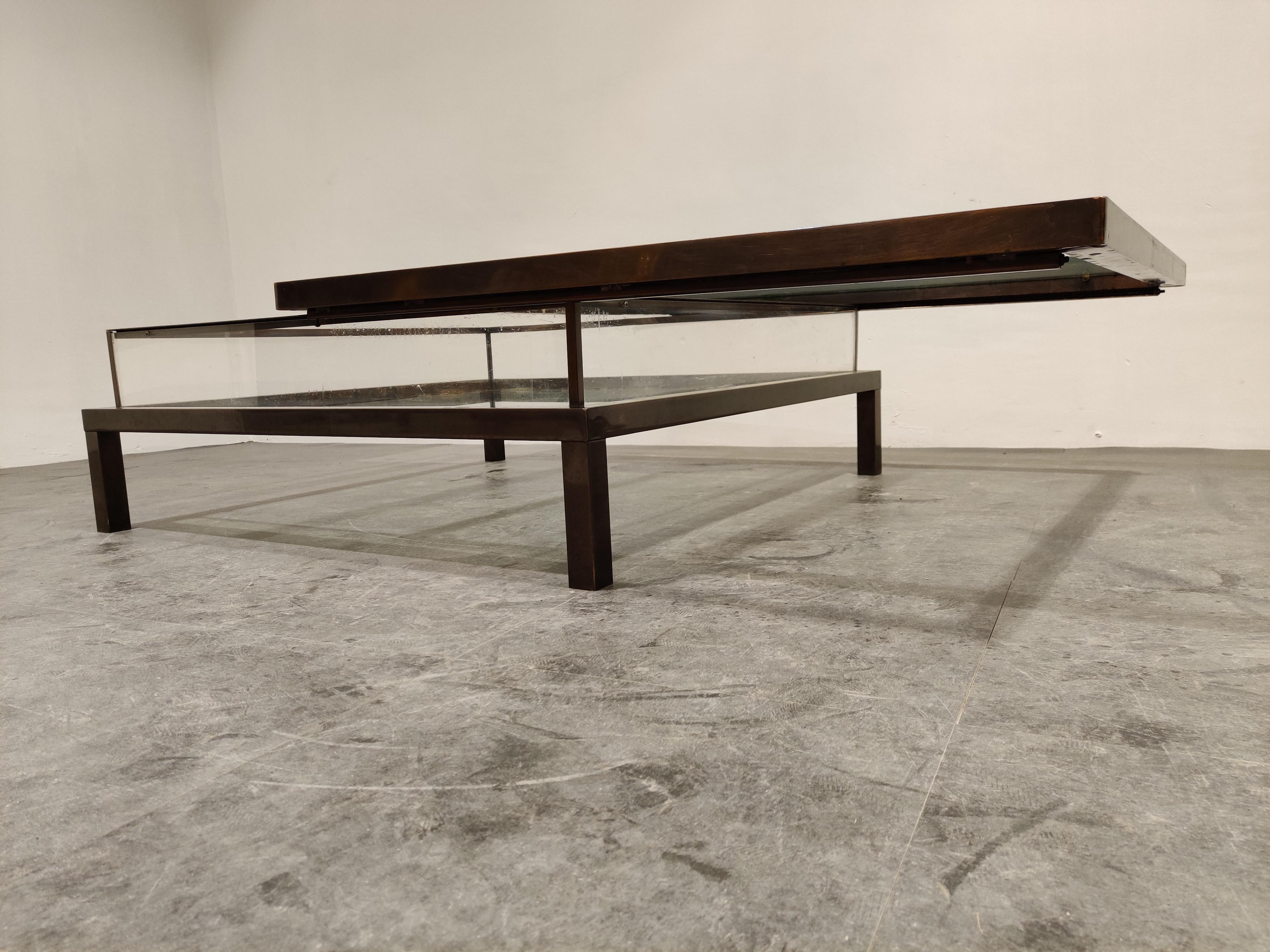Vintage Sliding Top Coffee Table by Maison Jansen, 1970s 2
