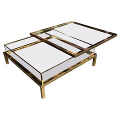 Vintage Sliding Top Coffee Table by Maison Jansen, 1970s