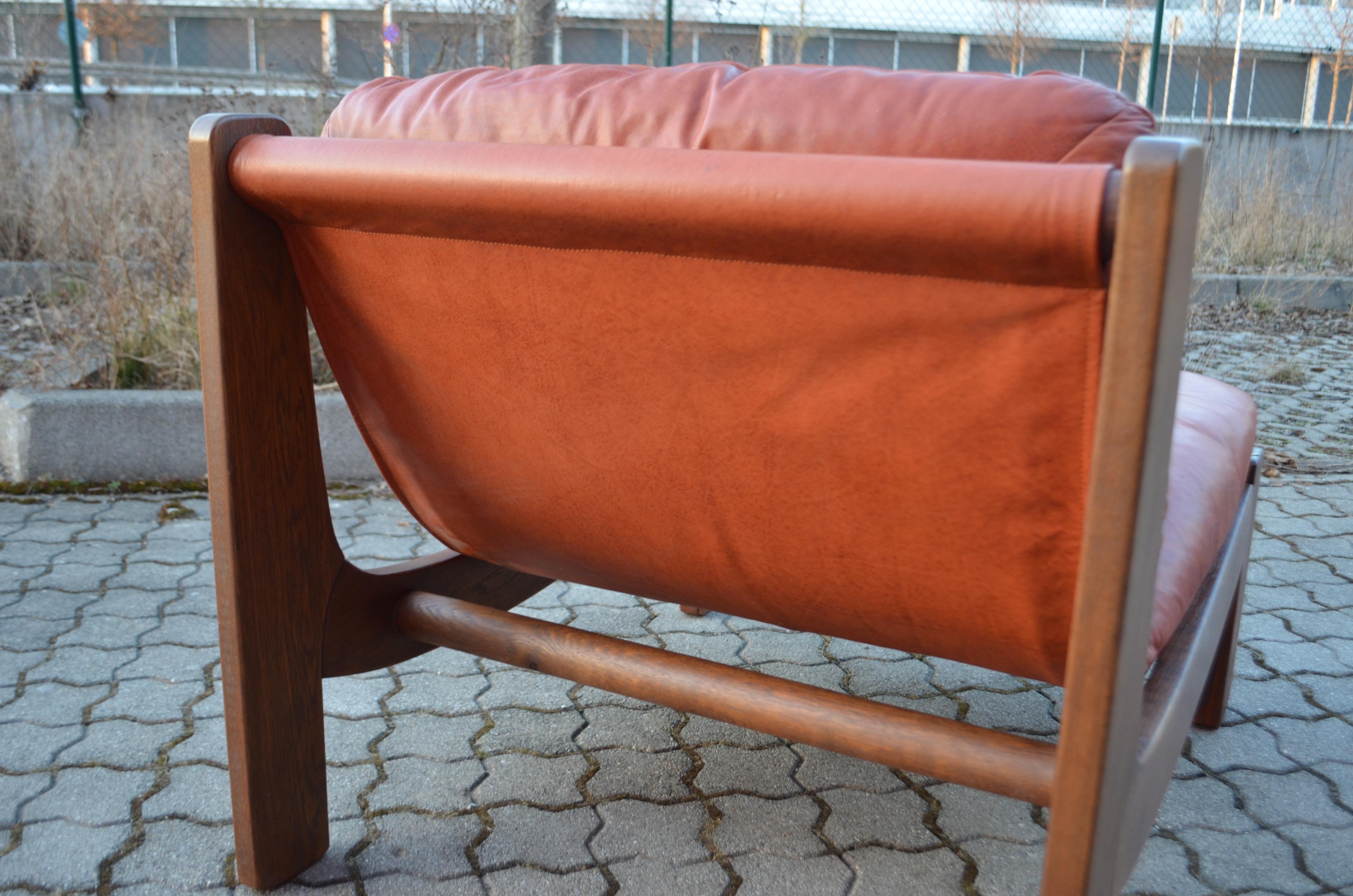 Dreipunkt International Vintage Sling Modular Cognac Leather Sectional Sofa  For Sale 4