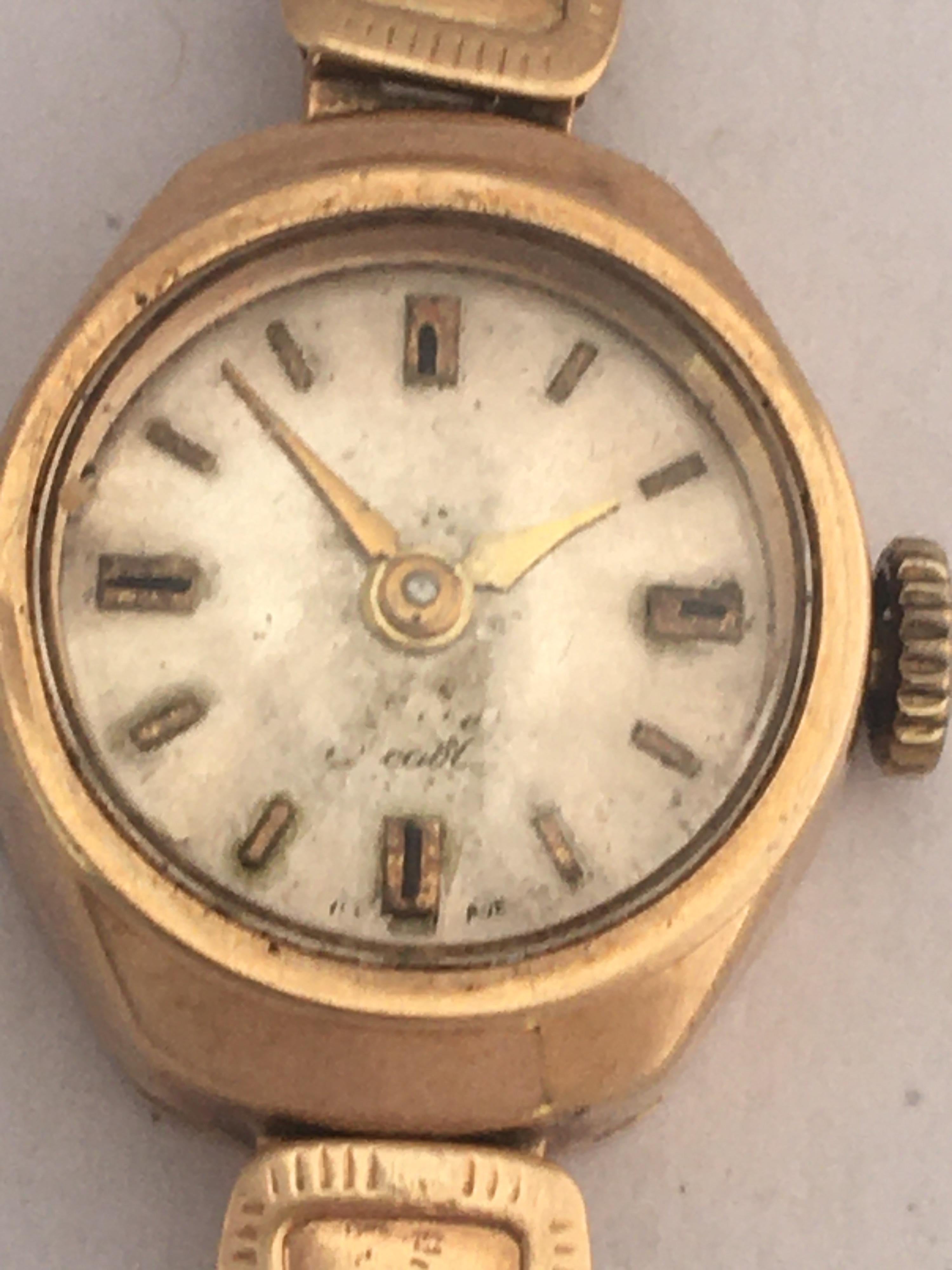 vintage small gold watch women's