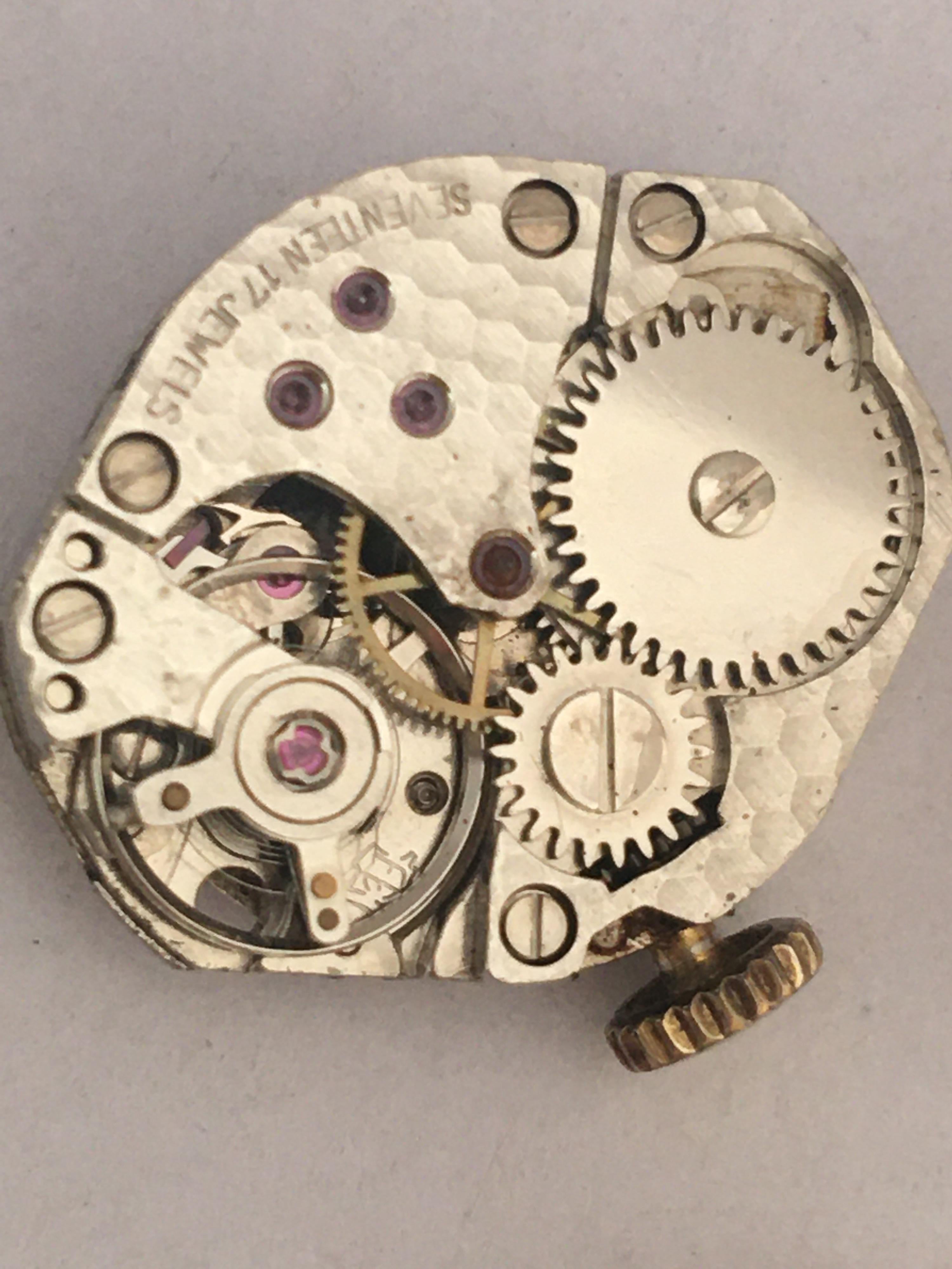 Vintage Small 1960s 9 Karat Gold Mechanical Ladies Watch For Sale 2