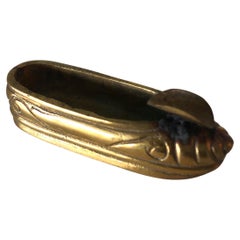 Vintage Small Brass Ballerina Slipper Ashtray