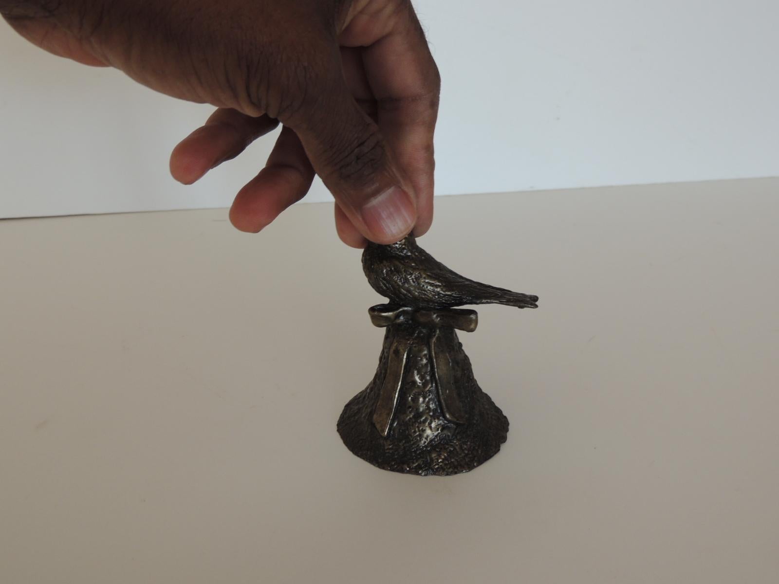 Vintage Small Brass Table Bell In Good Condition In Oakland Park, FL