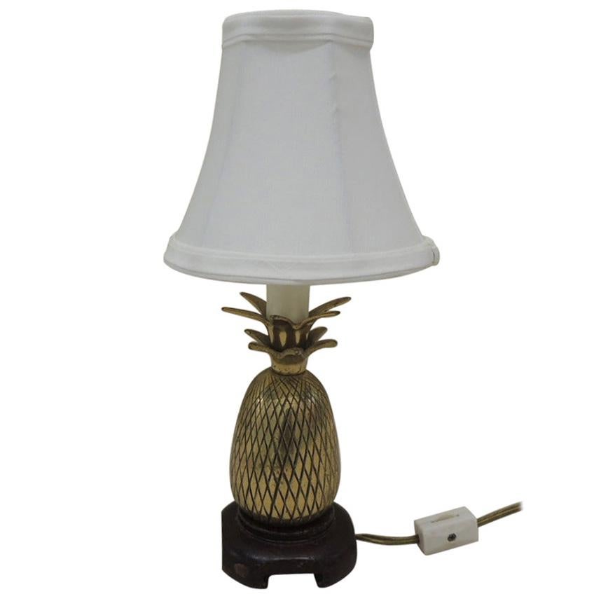 Vintage Small Brass Pineapple Decorative Table Lamp