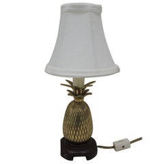 Vintage Small Brass Pineapple Decorative Table Lamp