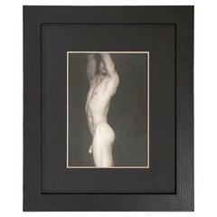 Vintage Small B&W Male Nude Silver Gelatin Original Photograph by George Machado