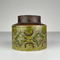 Piccolo vaso in ceramica vintage, design Aldo Londi, Bitossi, Italia anni '70