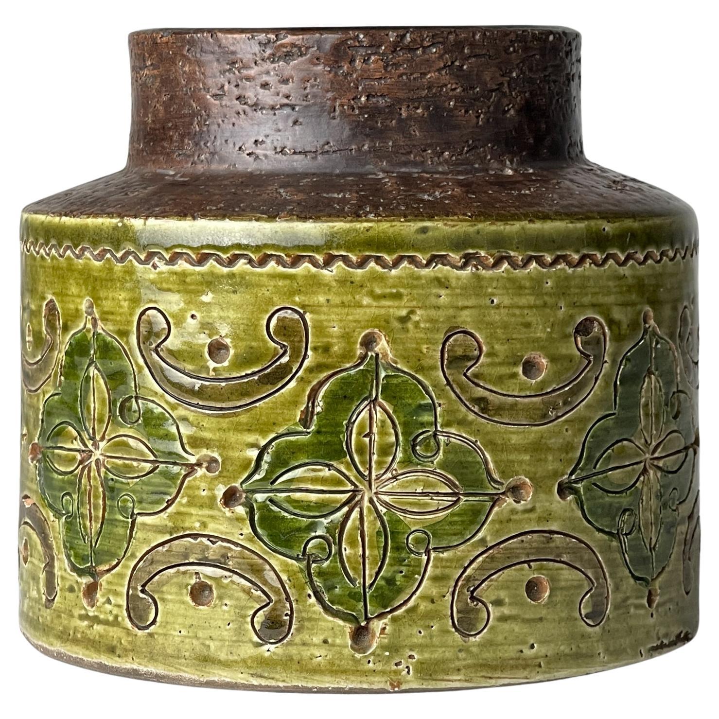 Kleine Vintage-Vase aus Keramik, Design Aldo Londi, Bitossi, Italien 1970er Jahre