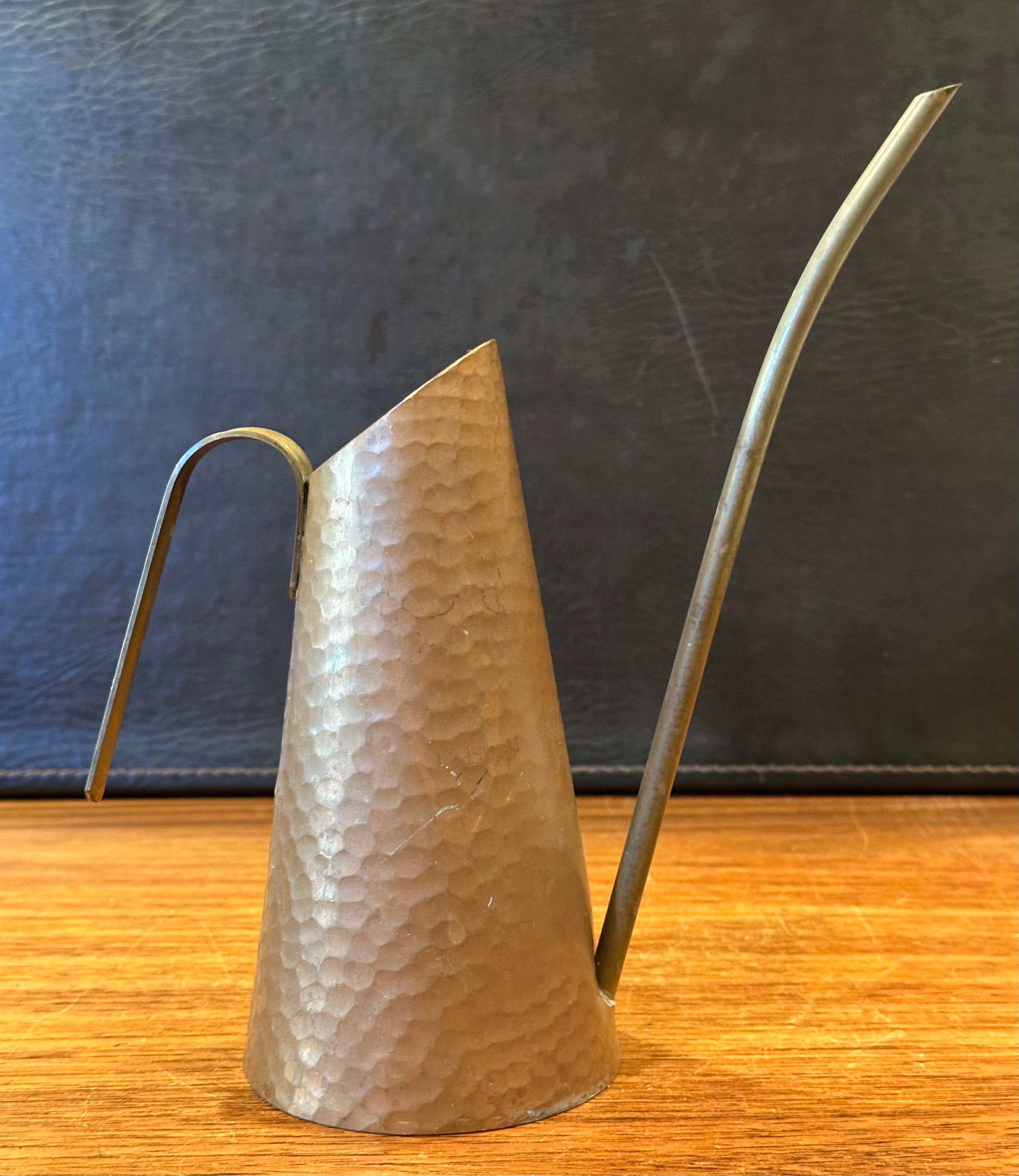 Mid-Century Modern Vintage Small Copper Watering Can  For Sale