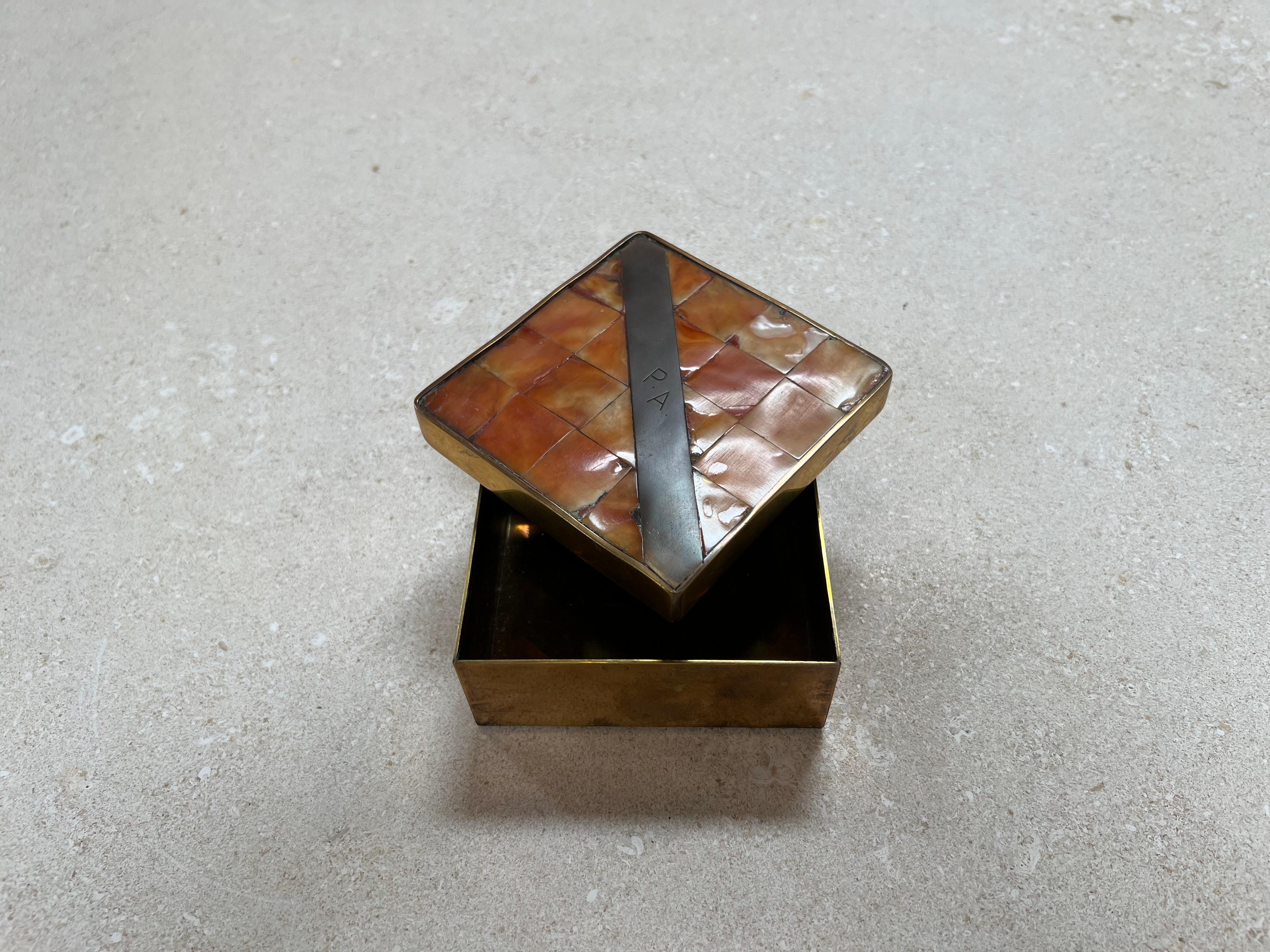 Mid-Century Modern Vintage Small Decorative Box 1970s For Sale