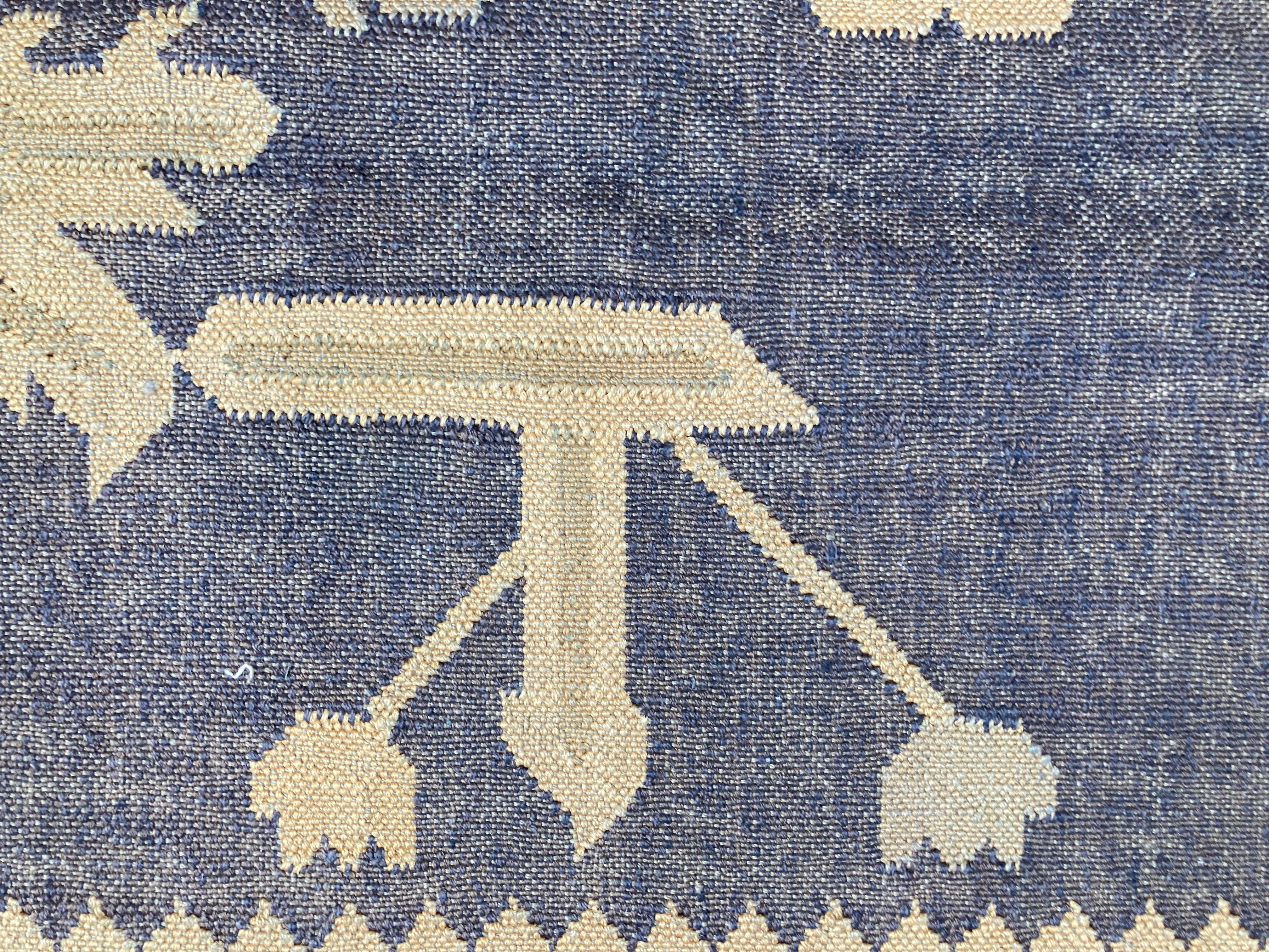 Asian Vintage Small Ethnic Afghani Rug For Sale