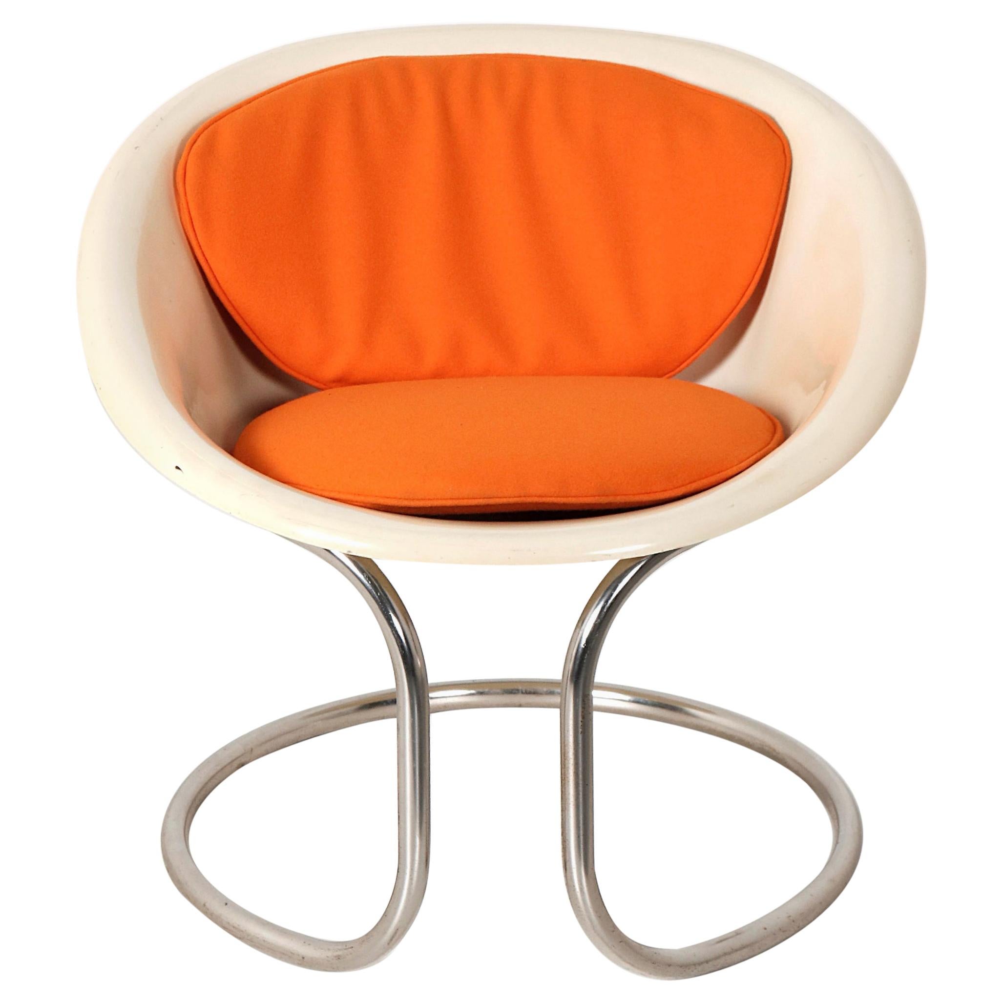 Vintage Small Fiberglass Armchair, Italy, 1970s