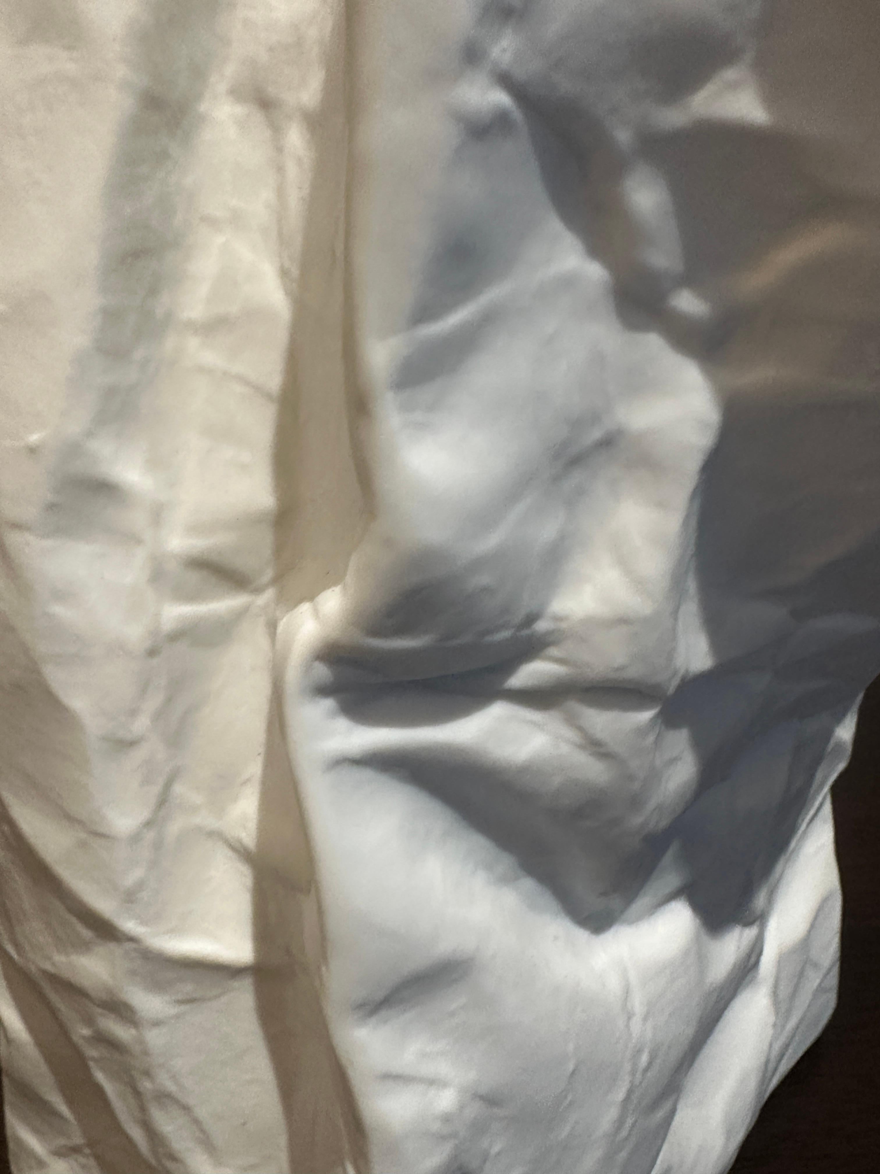 Vintage Small French White Bisque Ceramic Crumpled Bag Lampada da tavolo attr Sompex in vendita 13