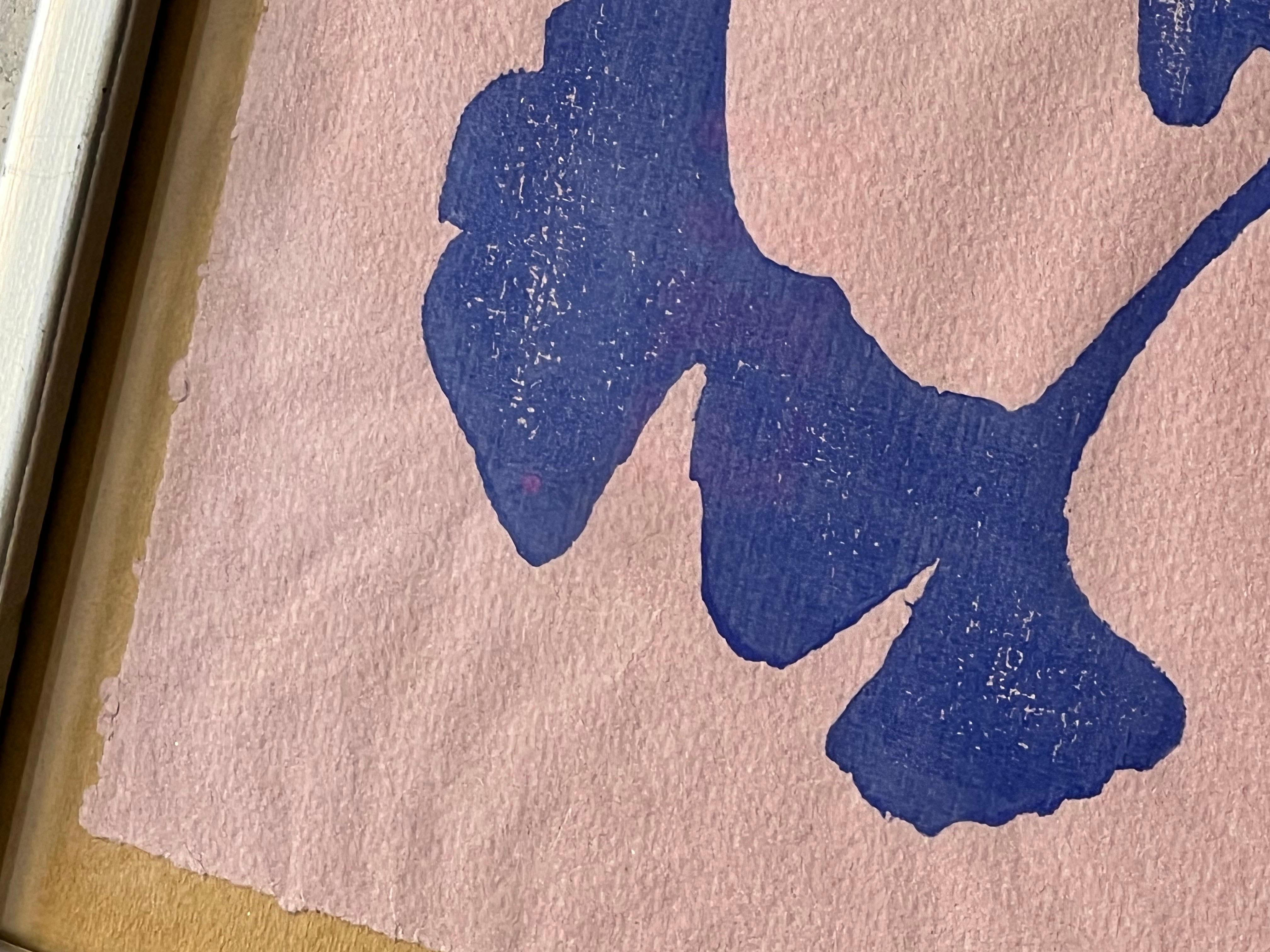 Postmoderno Stampa vintage di piccole foglie di ginkgo di Jean Olds