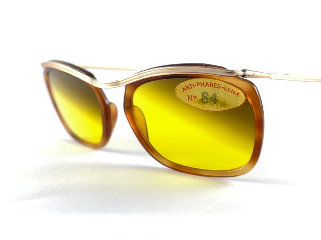 Anti Phares Lynx-Lenses, Vintage, Gold und Schildpatt-Rahmen, 1960er Jahre  Sonnenbrille im Angebot 2