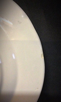 Petite assiette vintage en pierre de fer - sous glaçure fabriquée en Italie - 2Y53